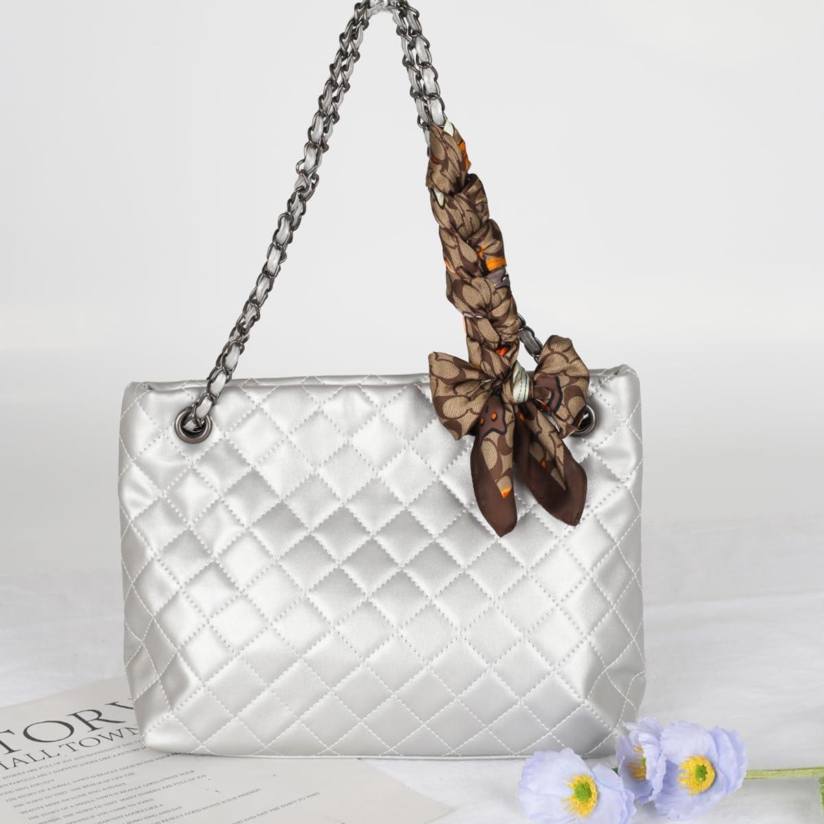 imageEXTREE 100 Pure Mulberry Silk Scarf Fashion Hair for Women Scarf Lightweight Square Neckerchief 275 275 inchesCartoon Graffiti