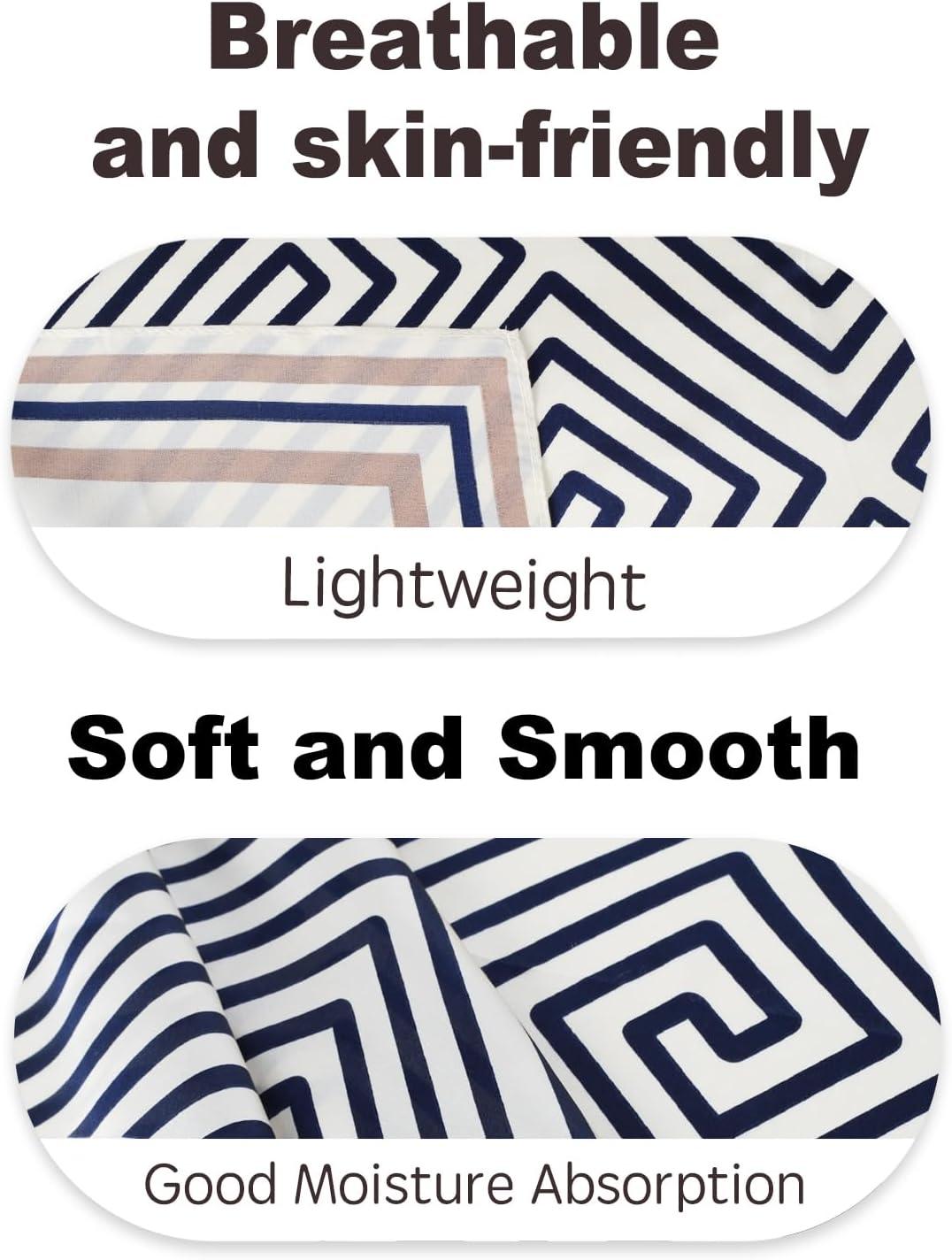 imageEXTREE 100 Pure Mulberry Silk Scarf Fashion Hair for Women Scarf Lightweight Square Neckerchief 275 275 inchesDark Blue Geometry