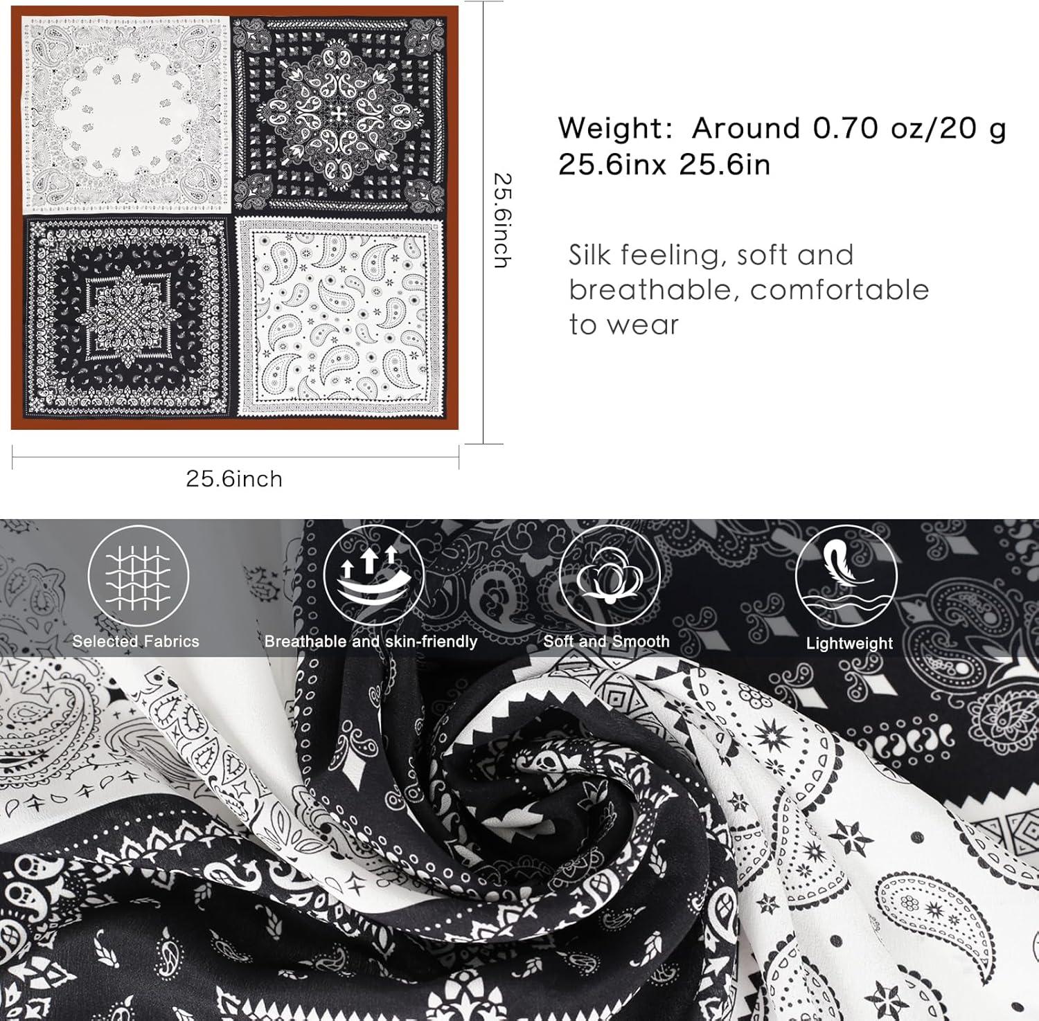 imageEXTREE 100 Pure Mulberry Silk Scarf Fashion Hair for Women Scarf Lightweight Square Neckerchief 275 275 inchesFourinone Coffee Turns Into Cashew Nuts