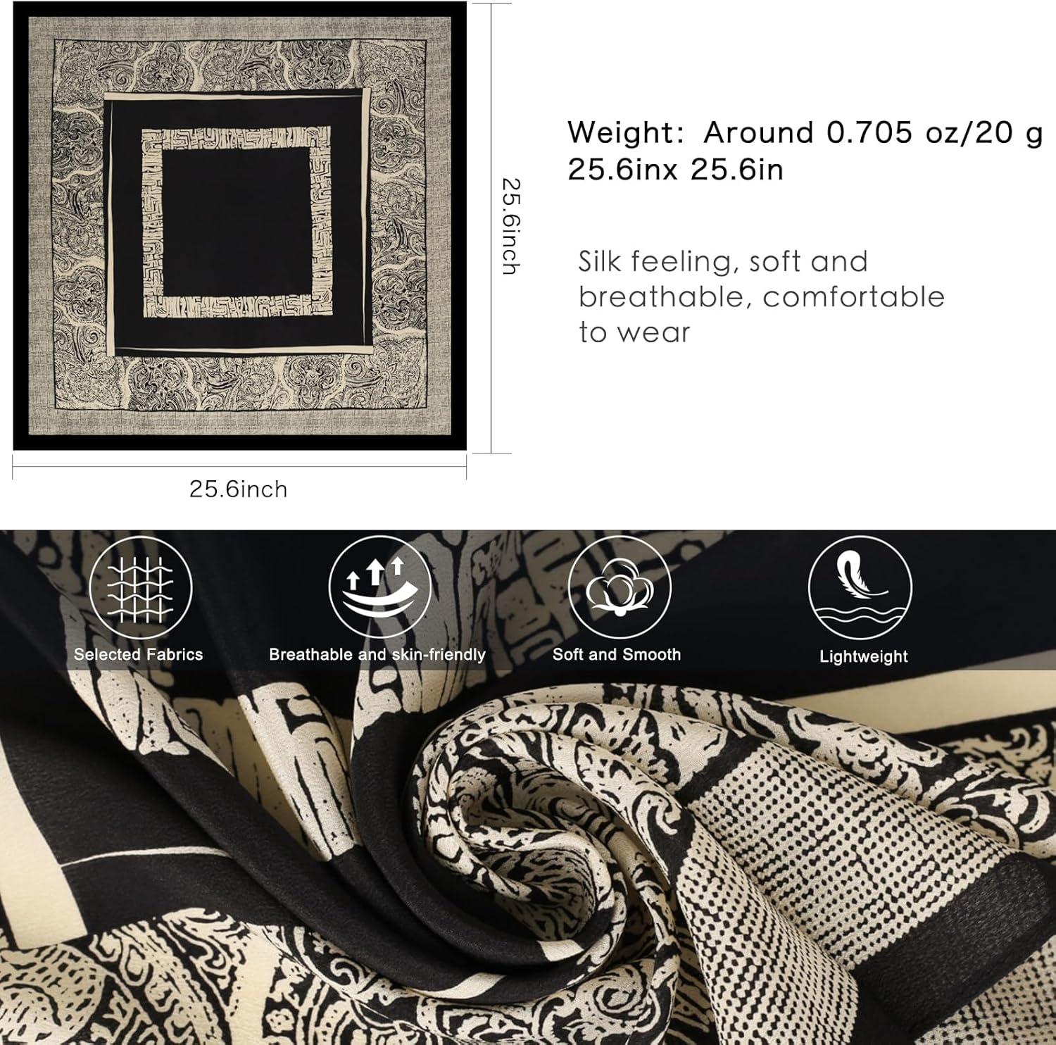 imageEXTREE 100 Pure Mulberry Silk Scarf Fashion Hair for Women Scarf Lightweight Square Neckerchief 275 275 inchesMottled Phantom