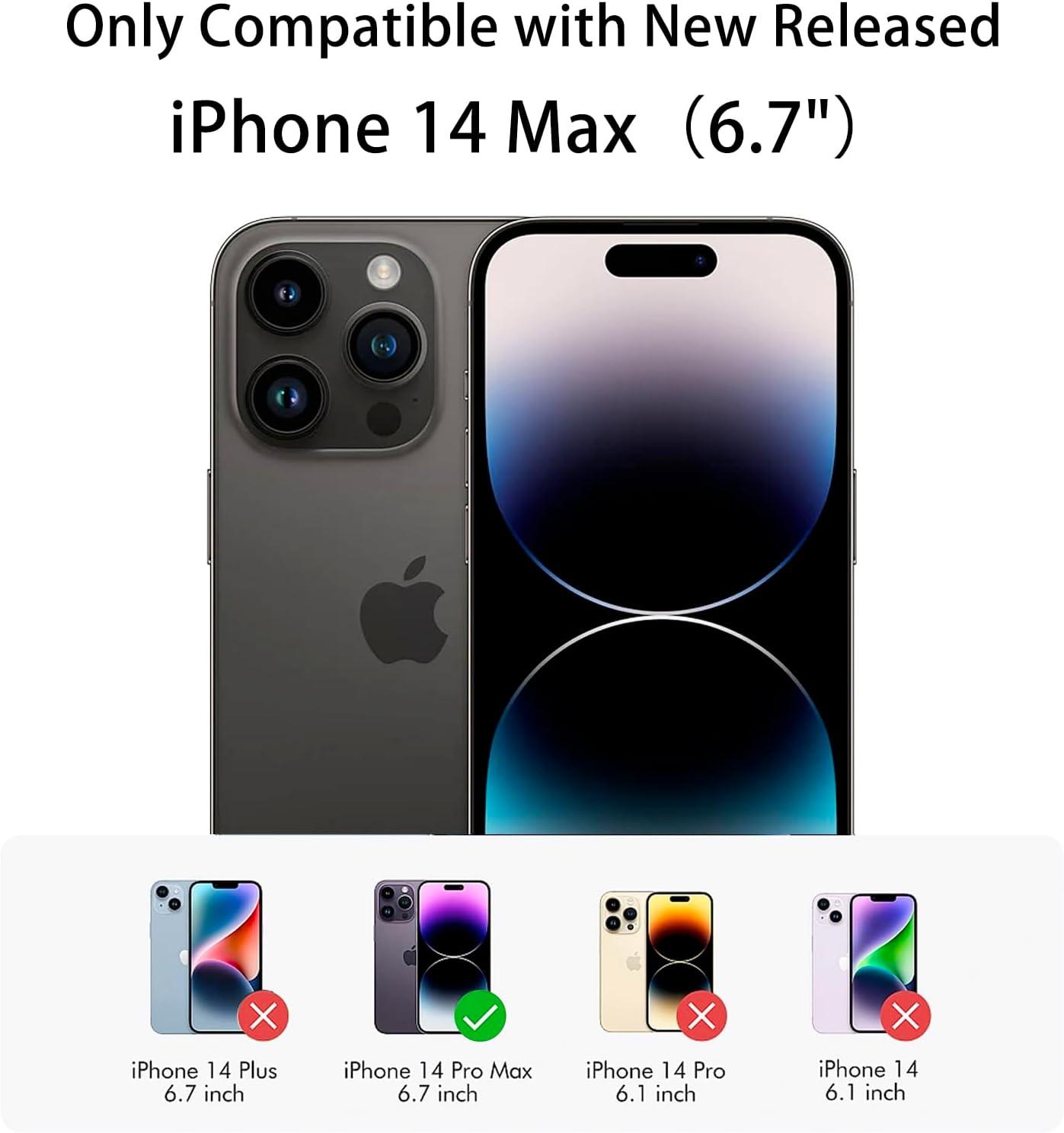 imageEXTREE Designed for iPhone 14 Pro Max Leather CaseGenuine Leather Case for iPhone 14 Pro MaxBuiltin Magnets for Wireless Charging Accessories