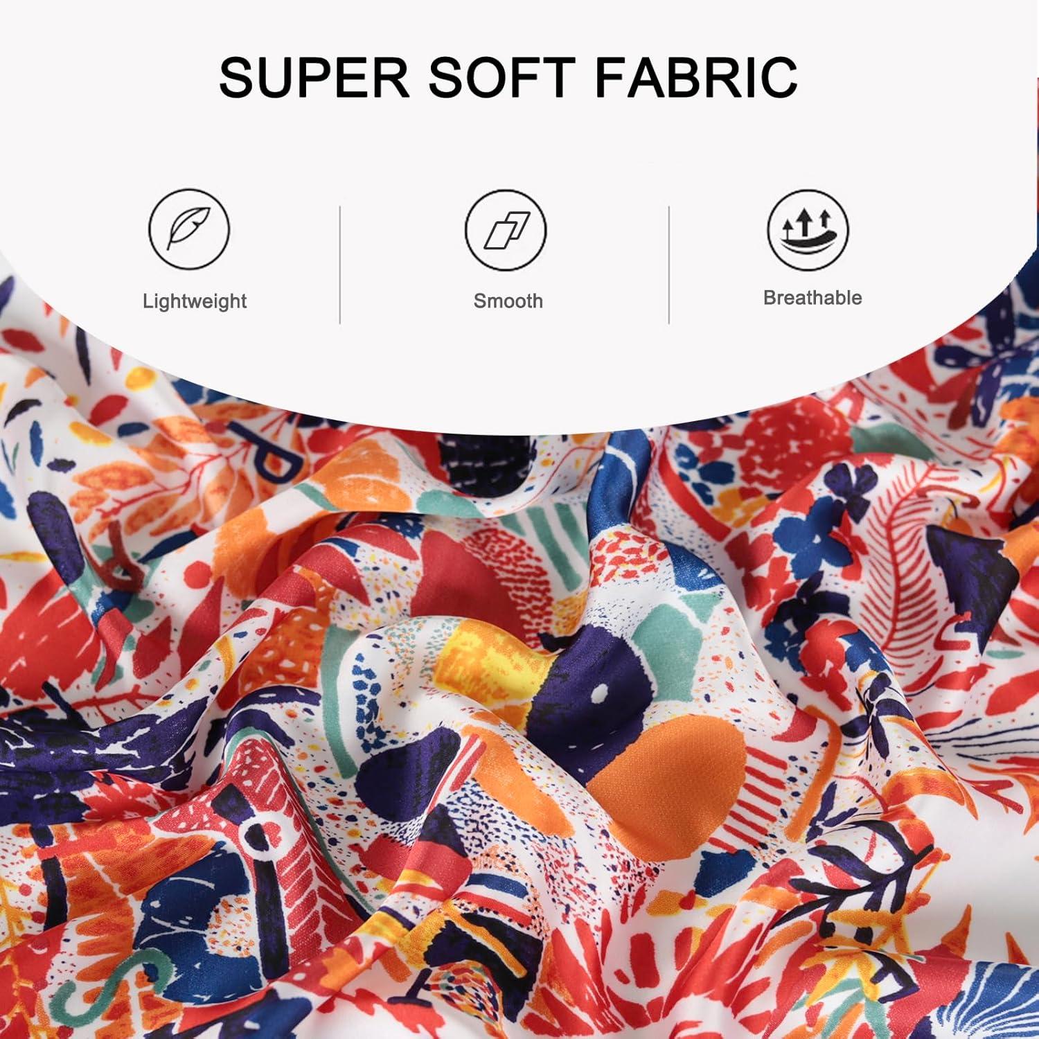 imageEXTREE Fashion Silky Satin Headscarf for Women Girls Exquisite Pattern Lightweight Silk Graceful Scarfs 275 x 275 inchesCalling the Birds Back to the Forest