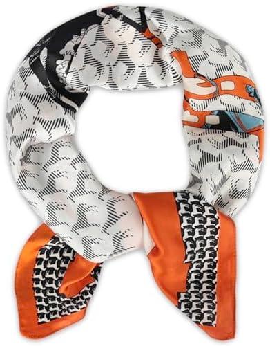 imageEXTREE Fashion Silky Satin Headscarf for Women Girls Exquisite Pattern Lightweight Silk Graceful Scarfs 275 x 275 inchesMiju Pony Totem