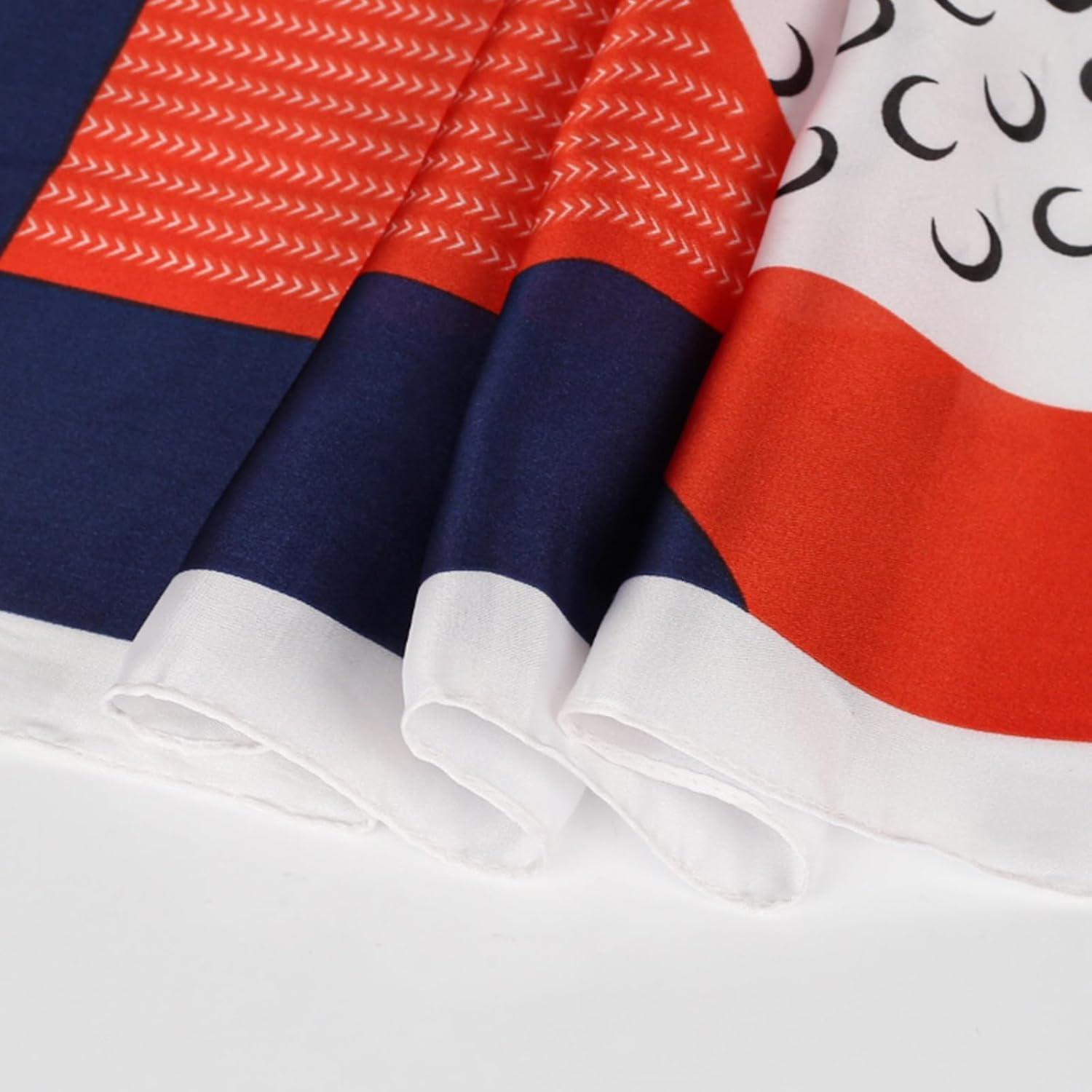 imageEXTREE Fashion Silky Satin Headscarf for Women Girls Exquisite Pattern Lightweight Silk Graceful Scarfs 275 x 275 inchesOrange and White Moon