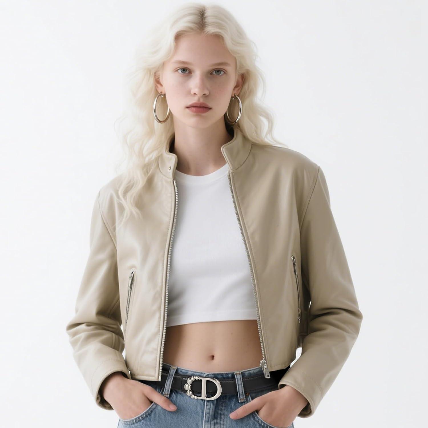 imageEXTREE Gold Buckle Belts for Women Fashion Waist Band Elegant Ladies Belt Gift for WomenIdeal for Dresses JeansClassic Brushed Silver