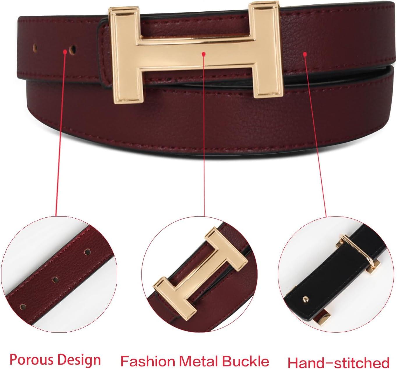 imageEXTREE Gold Buckle Belts for Women Fashion Waist Band Elegant Ladies Belt Gift for WomenIdeal for Dresses JeansGold Buckle Anchor Red