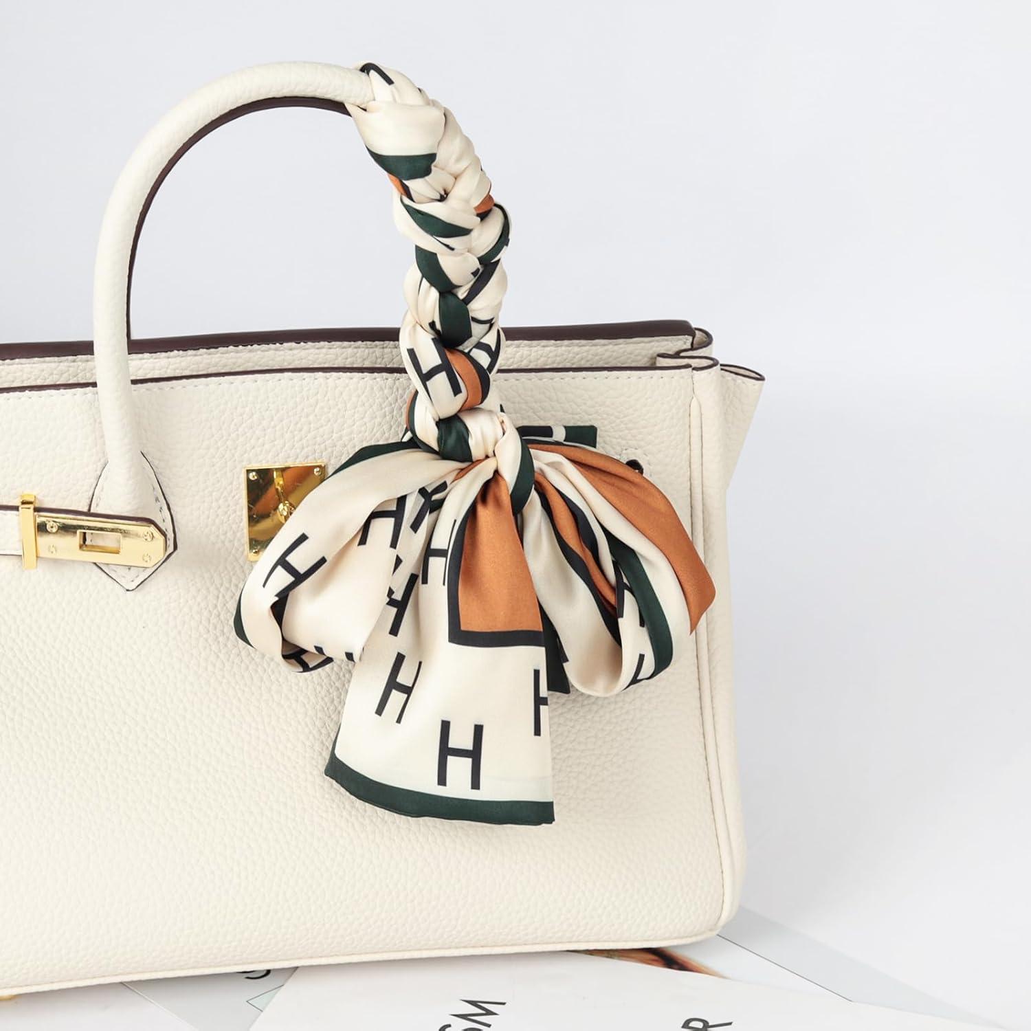 imageEXTREE Satin Scarf Mulberry Silk Printed Head Wrap Hair Band 7quotquot x 59quotquotA002