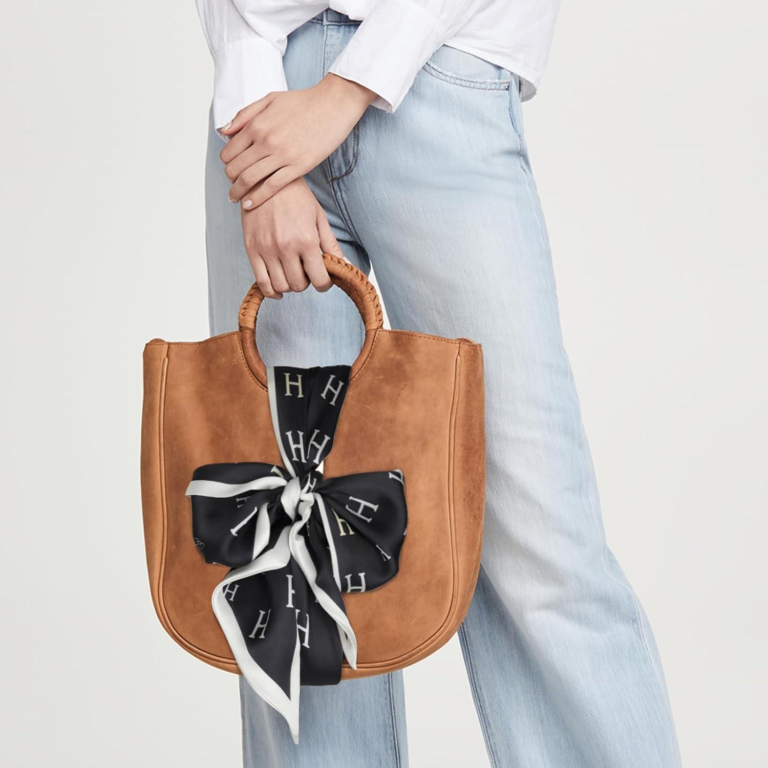 imageEXTREE Satin Scarf Mulberry Silk Printed Head Wrap Hair Band 7quotquot x 59quotquotA003