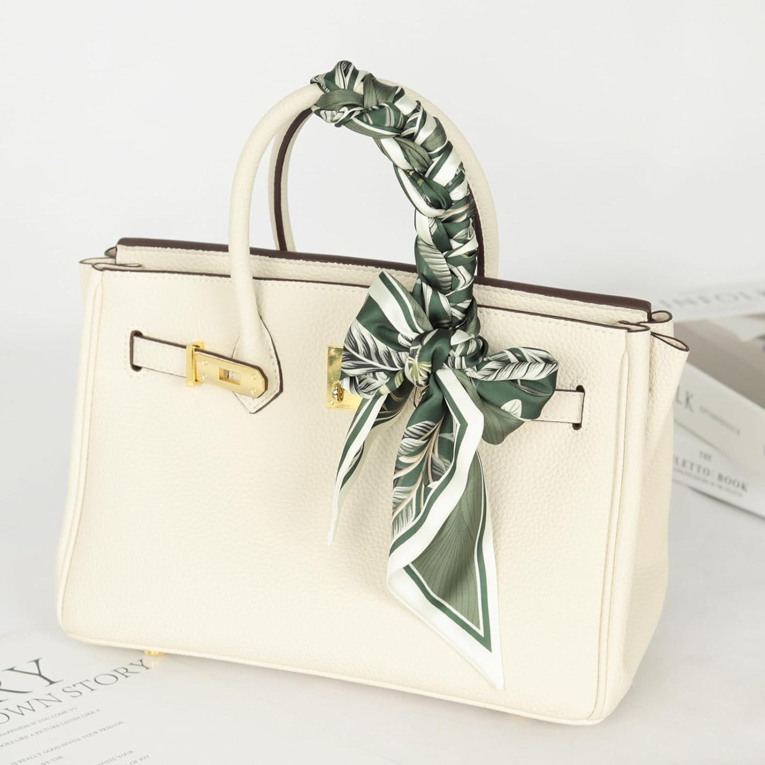 imageEXTREE Satin Scarf Mulberry Silk Printed Head Wrap Hair Band 7quotquot x 59quotquotA006