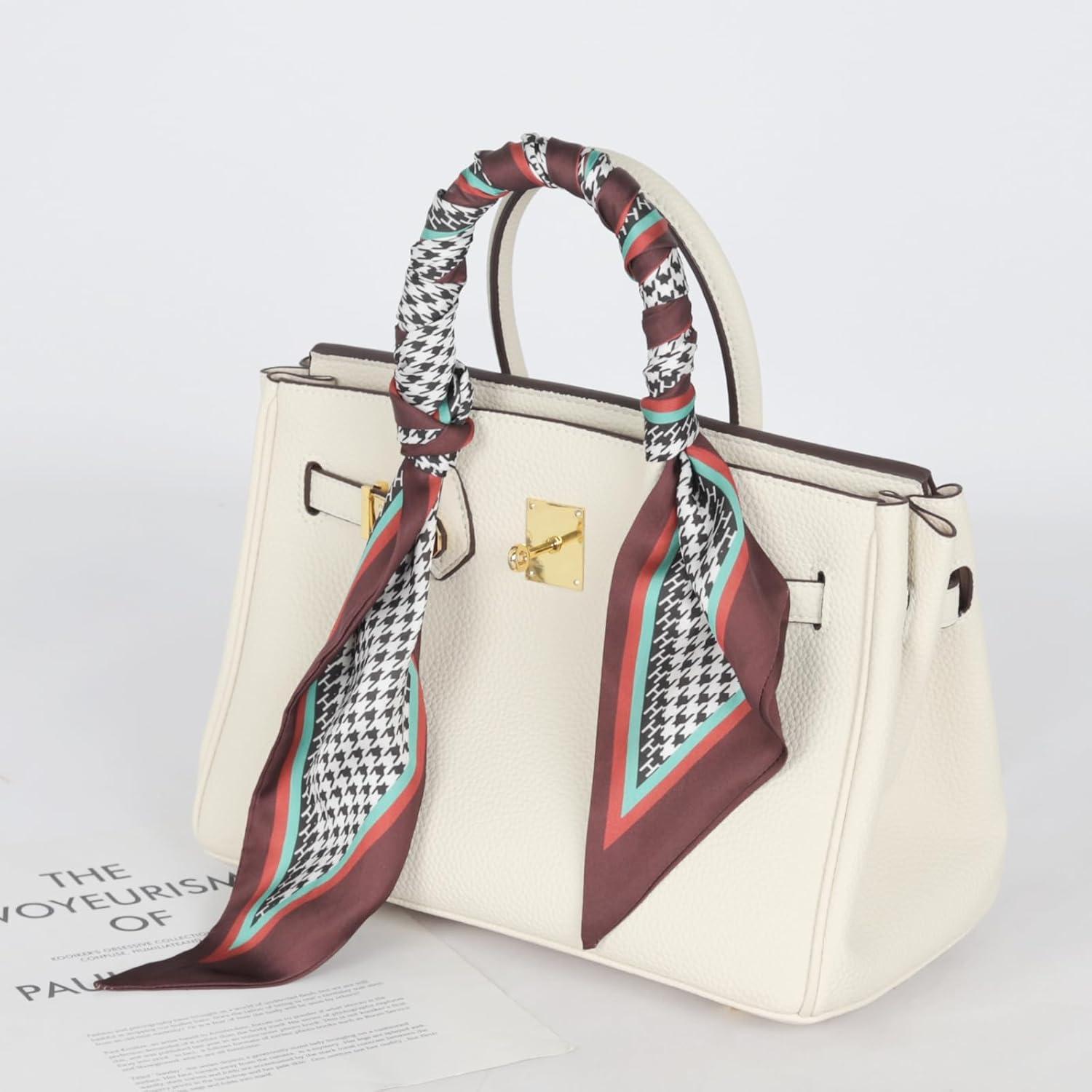 imageEXTREE Satin Scarf Mulberry Silk Printed Head Wrap Hair Band 7quotquot x 59quotquotA013