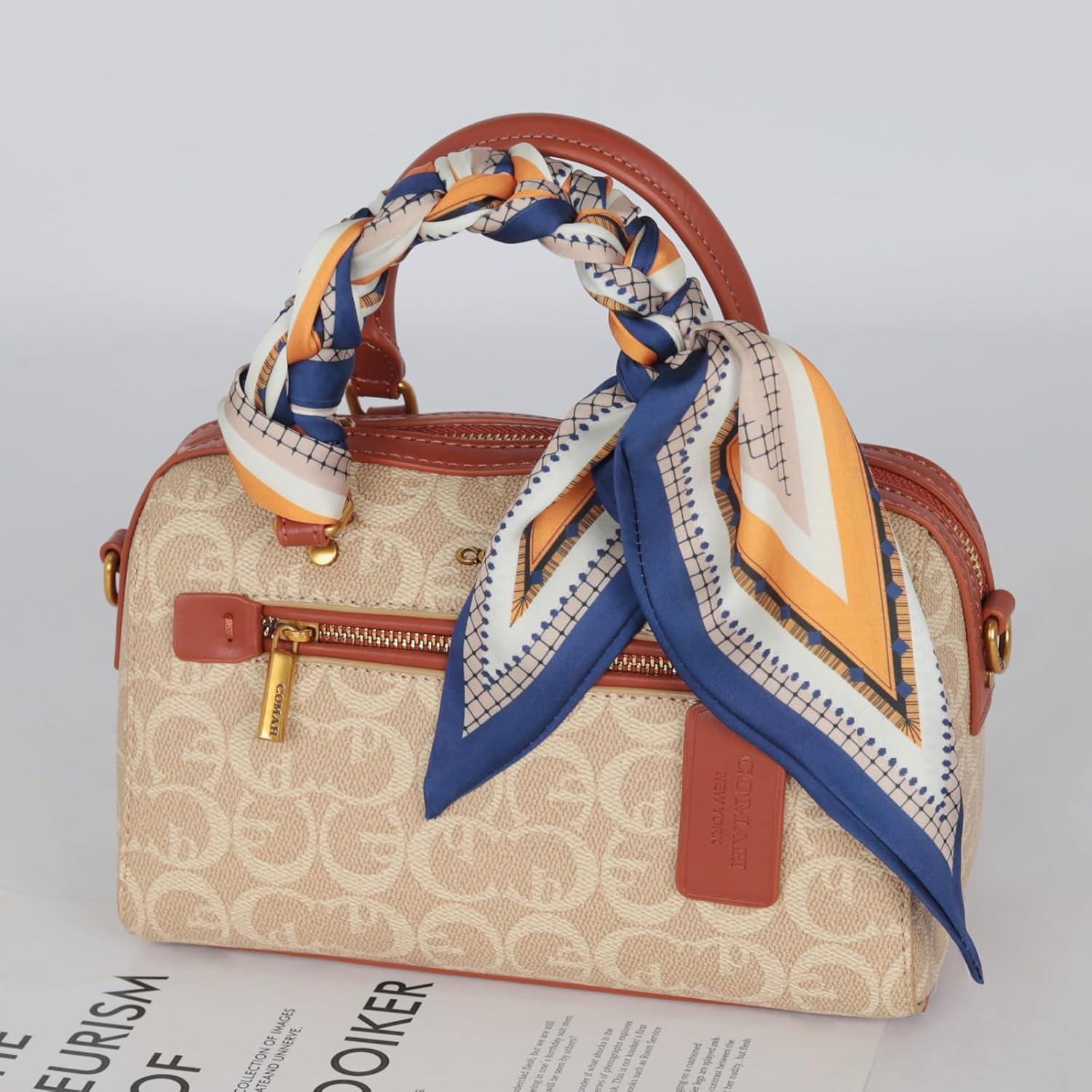 imageEXTREE Satin Scarf Mulberry Silk Printed Head Wrap Hair Band 7quotquot x 59quotquotA014