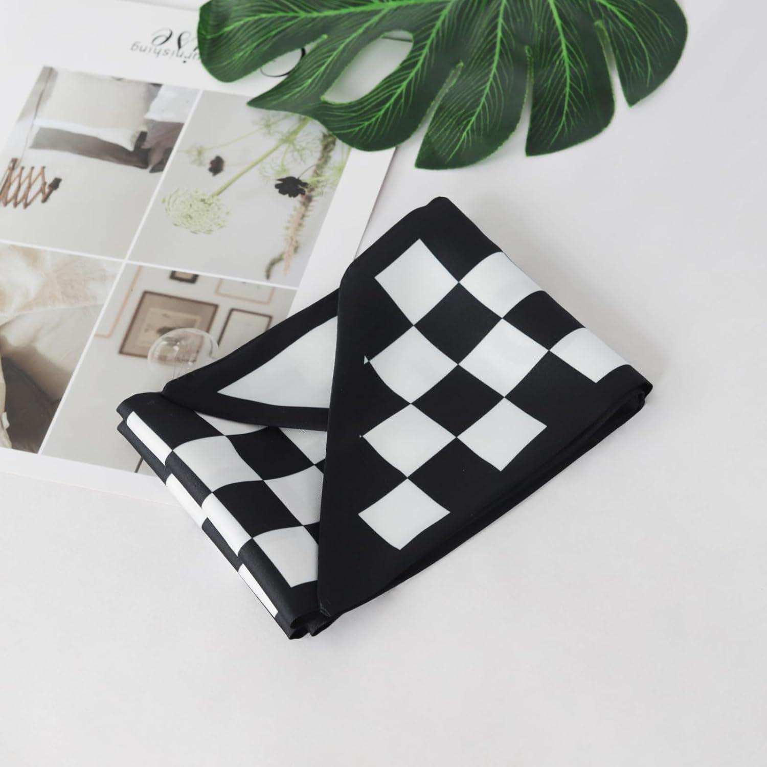 imageEXTREE Satin Scarf Mulberry Silk Printed Head Wrap Hair Band 7quotquot x 59quotquotA015