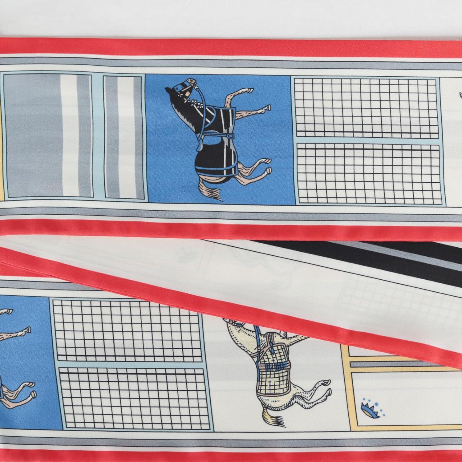 imageEXTREE Satin Scarf Mulberry Silk Printed Head Wrap Hair Band 7quotquot x 59quotquotA017