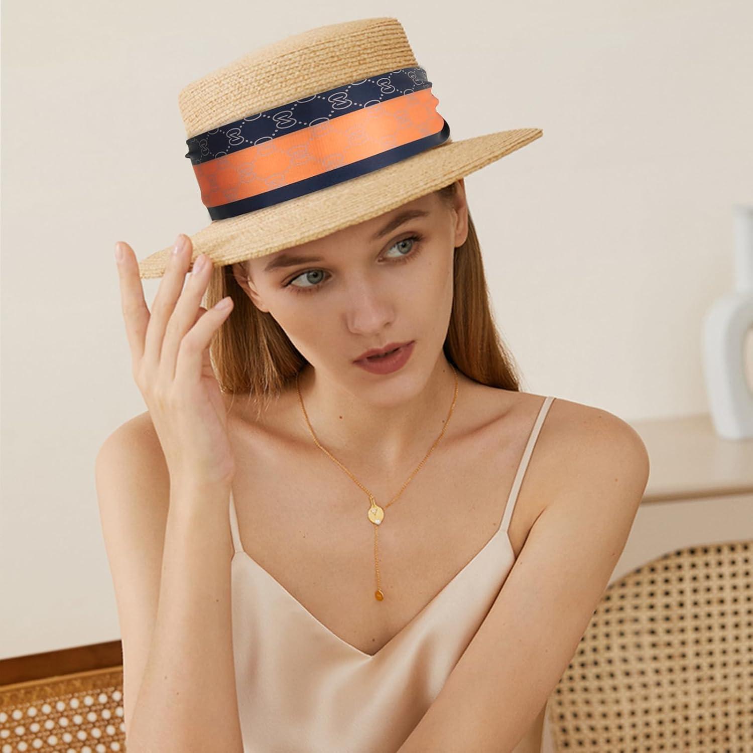 imageEXTREE Satin Scarf Mulberry Silk Printed Head Wrap Hair Band 7quotquot x 59quotquotA022