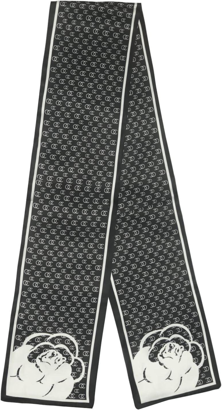 imageEXTREE Satin Scarf Mulberry Silk Printed Head Wrap Hair Band 7quotquot x 59quotquotA028