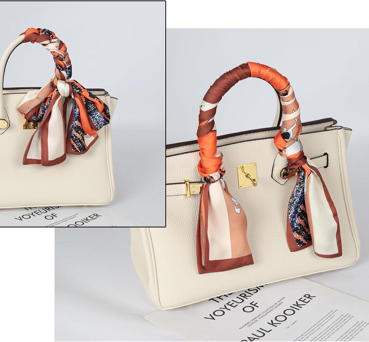 imageEXTREE Satin Scarf Mulberry Silk Printed Head Wrap Hair Band 7quotquot x 59quotquotA029