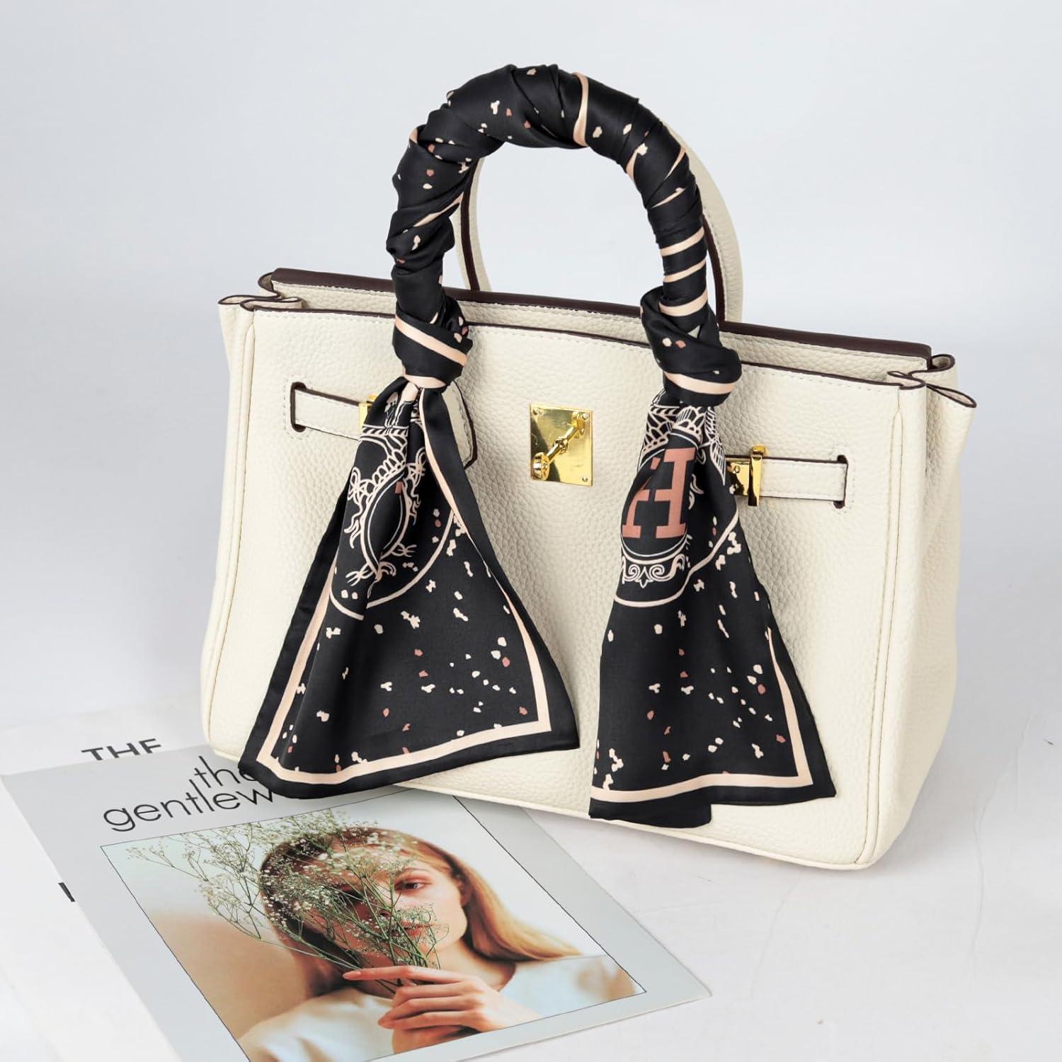 imageEXTREE Satin Scarf Mulberry Silk Printed Head Wrap Hair Band 7quotquot x 59quotquotA046