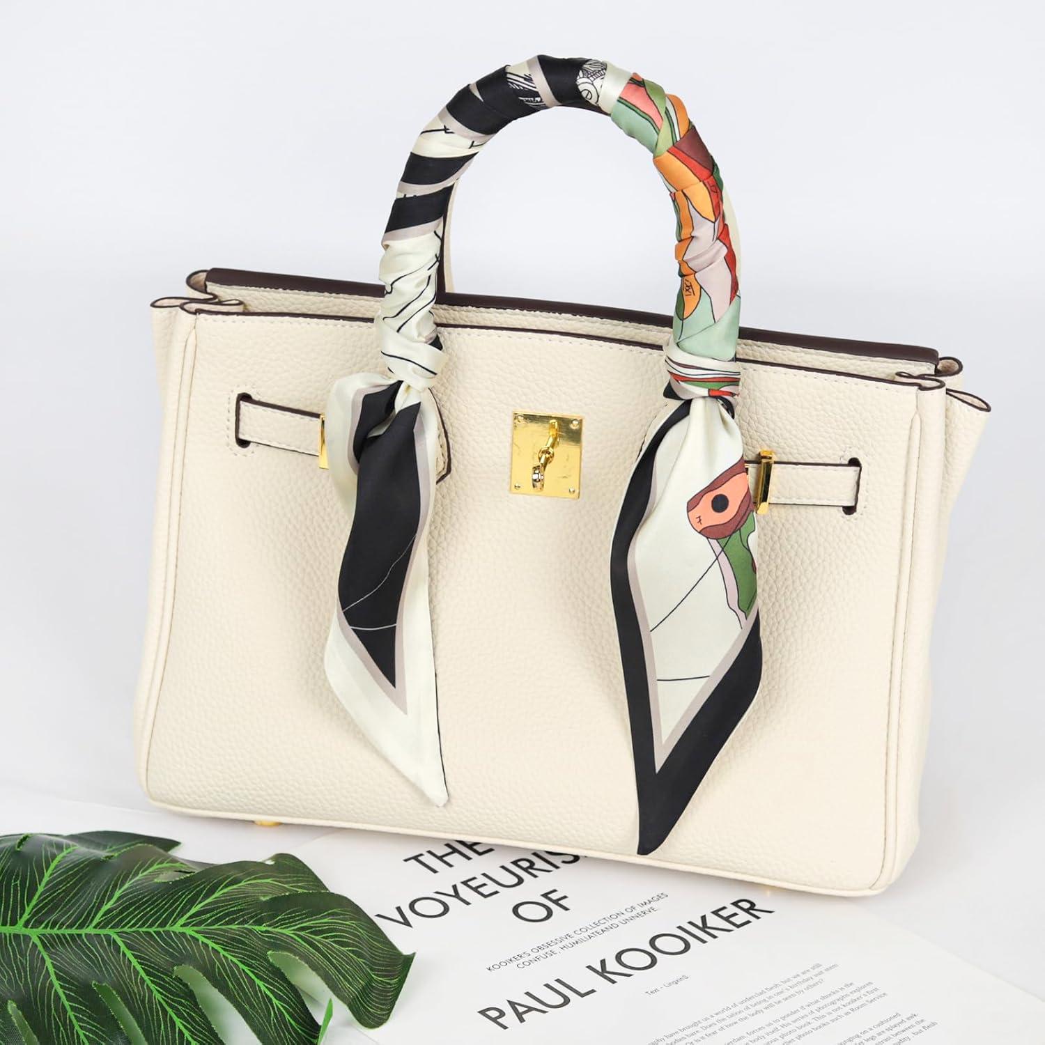 imageEXTREE Satin Scarf Mulberry Silk Printed Head Wrap Hair Band 7quotquot x 59quotquotA047