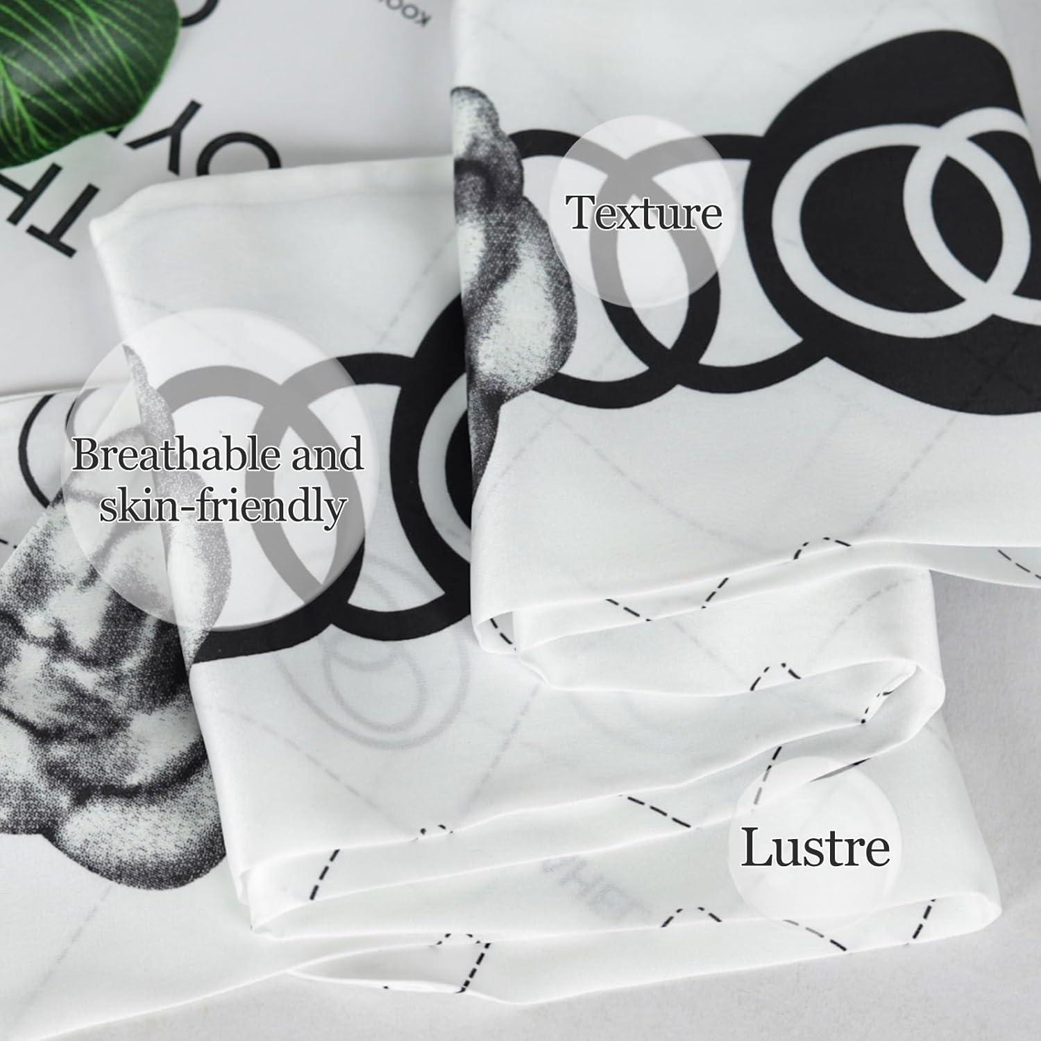 imageEXTREE Satin Scarf Mulberry Silk Printed Head Wrap Hair Band 7quotquot x 59quotquotA053