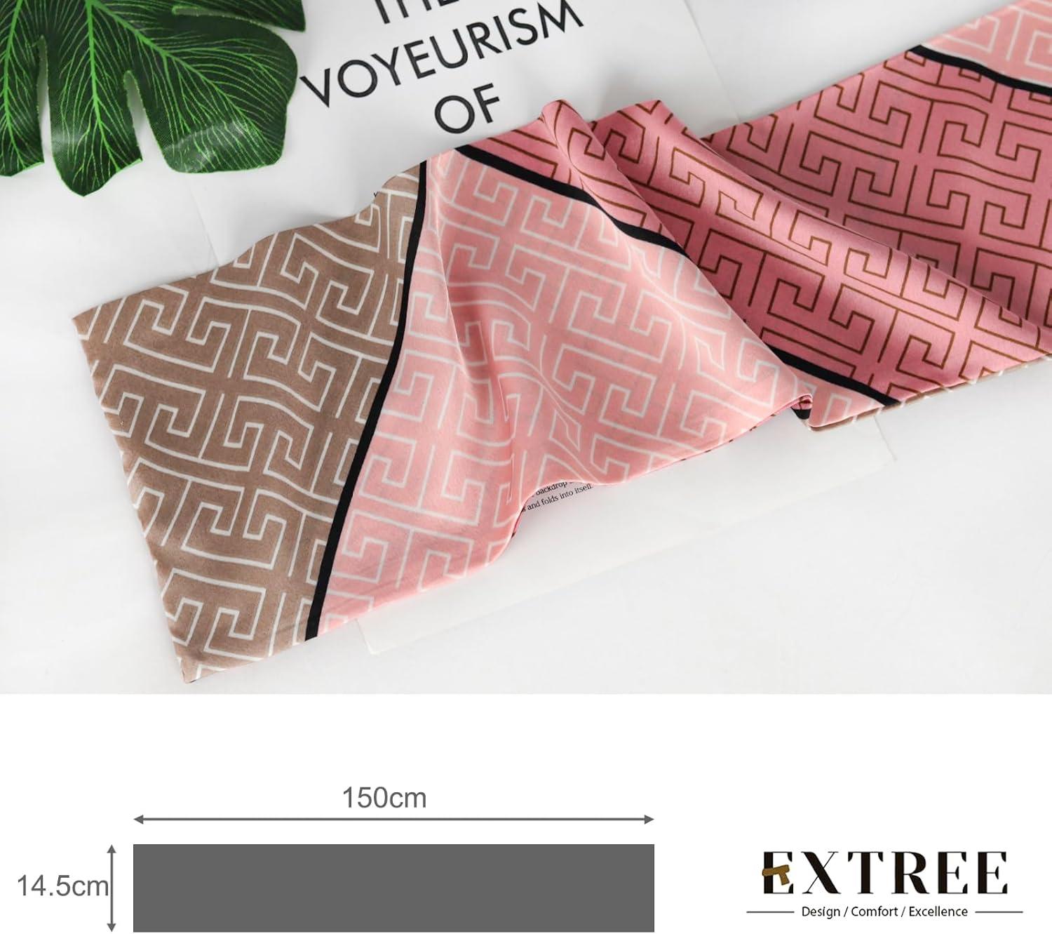 imageEXTREE Satin Scarf Mulberry Silk Printed Head Wrap Hair Band 7quotquot x 59quotquotA071