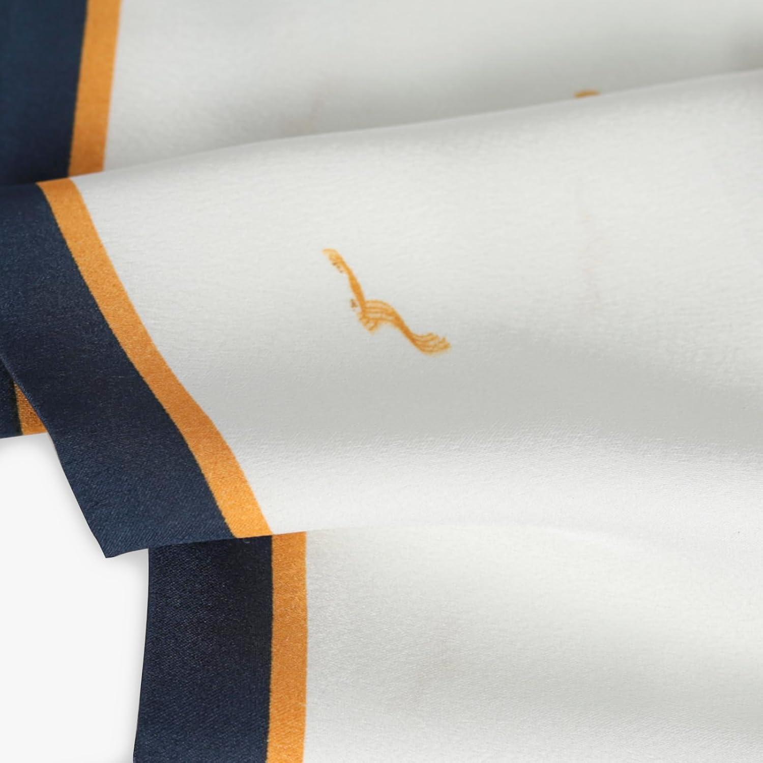 imageEXTREE Satin Scarf Mulberry Silk Printed Head Wrap Hair Band 7quotquot x 59quotquotA072