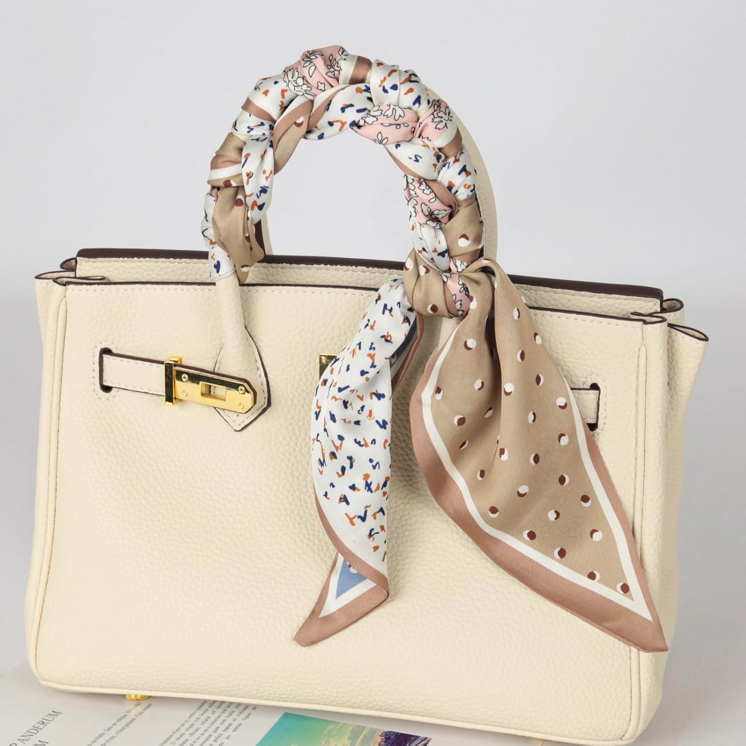 imageEXTREE Satin Scarf Mulberry Silk Printed Head Wrap Hair Band 7quotquot x 59quotquotA074