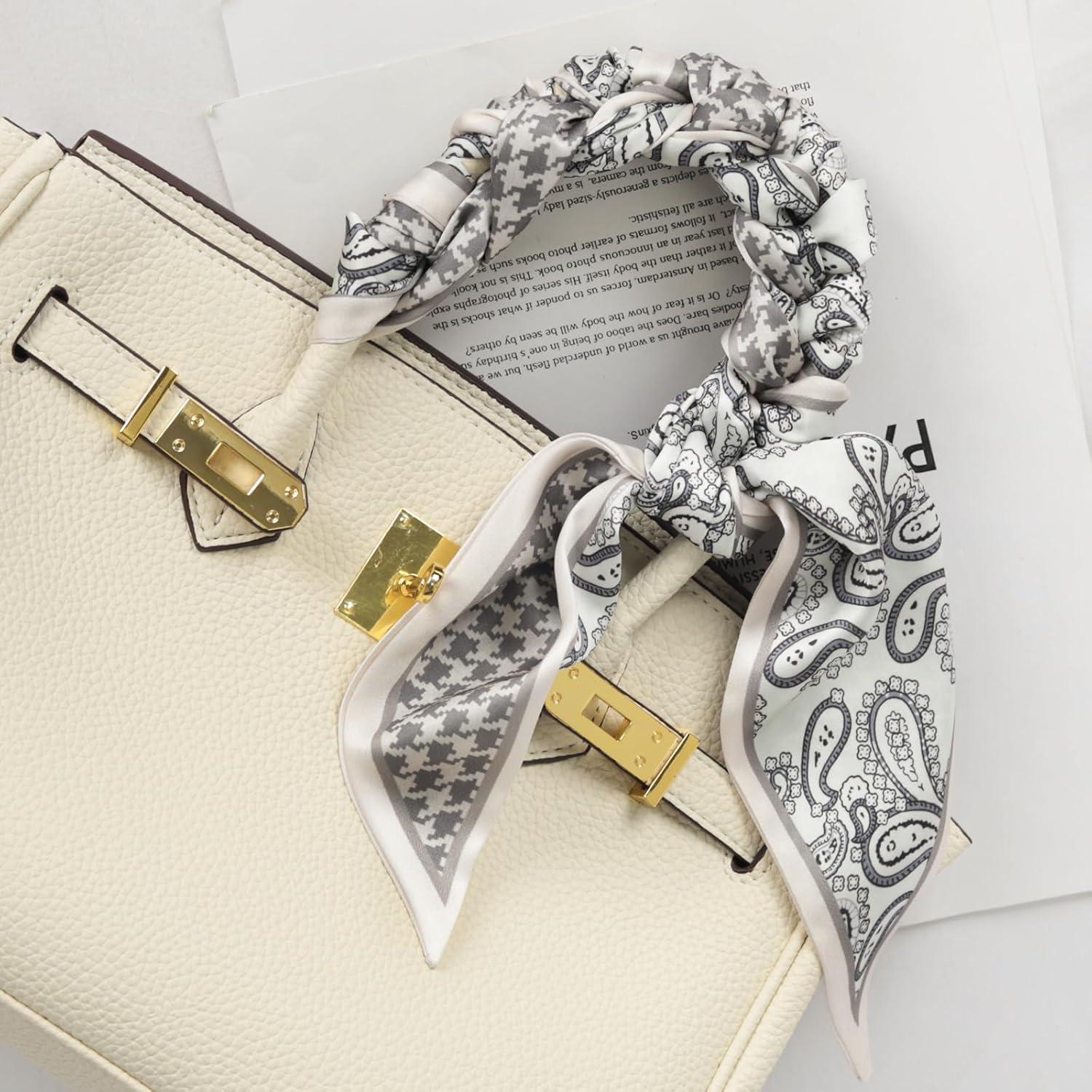 imageEXTREE Satin Scarf Mulberry Silk Printed Head Wrap Hair Band 7quotquot x 59quotquotA075