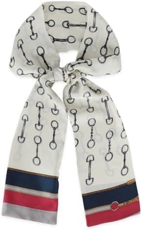 imageEXTREE Satin Scarf Mulberry Silk Printed Head Wrap Hair Band 7quotquot x 59quotquotA081