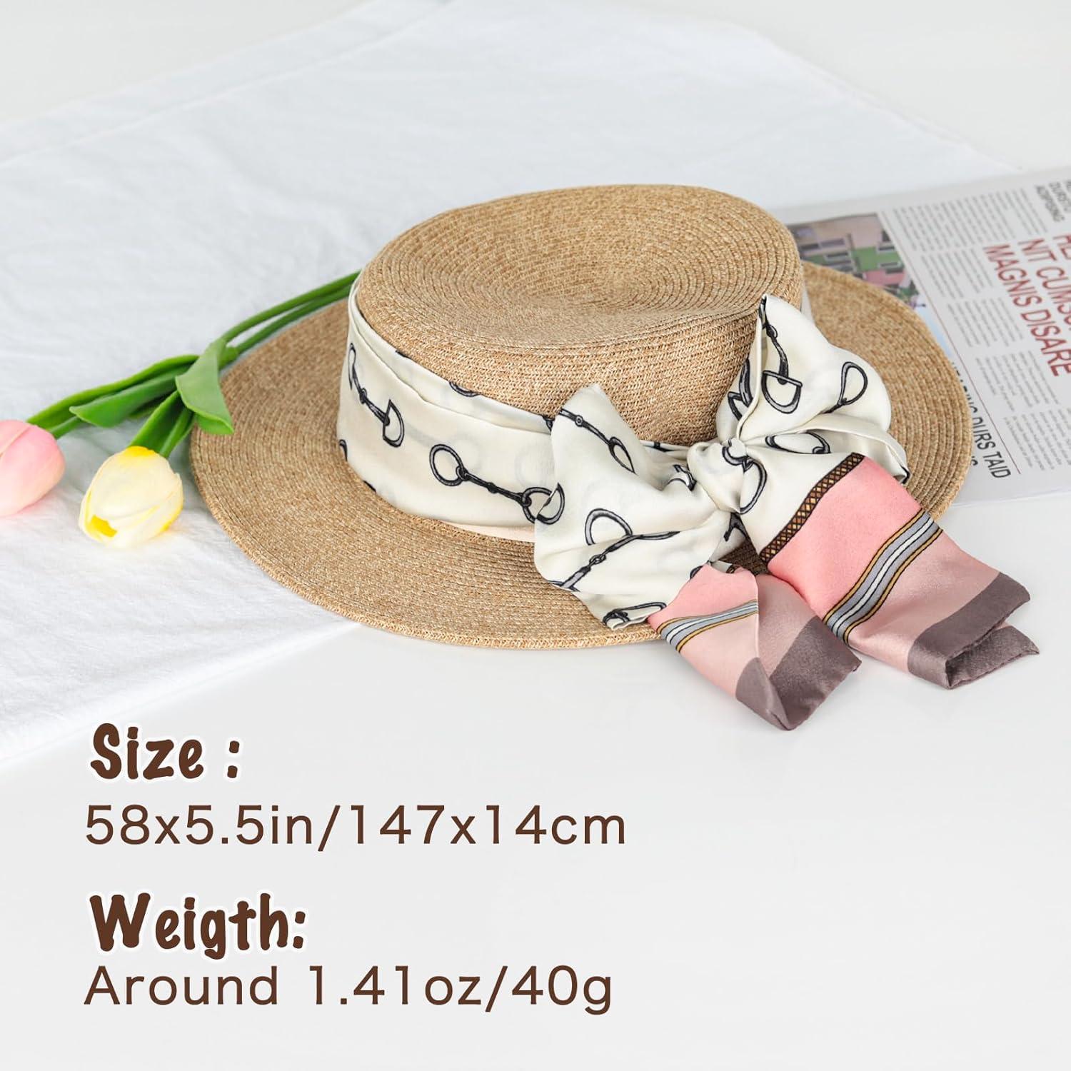 imageEXTREE Satin Scarf Mulberry Silk Printed Head Wrap Hair Band 7quotquot x 59quotquotA087