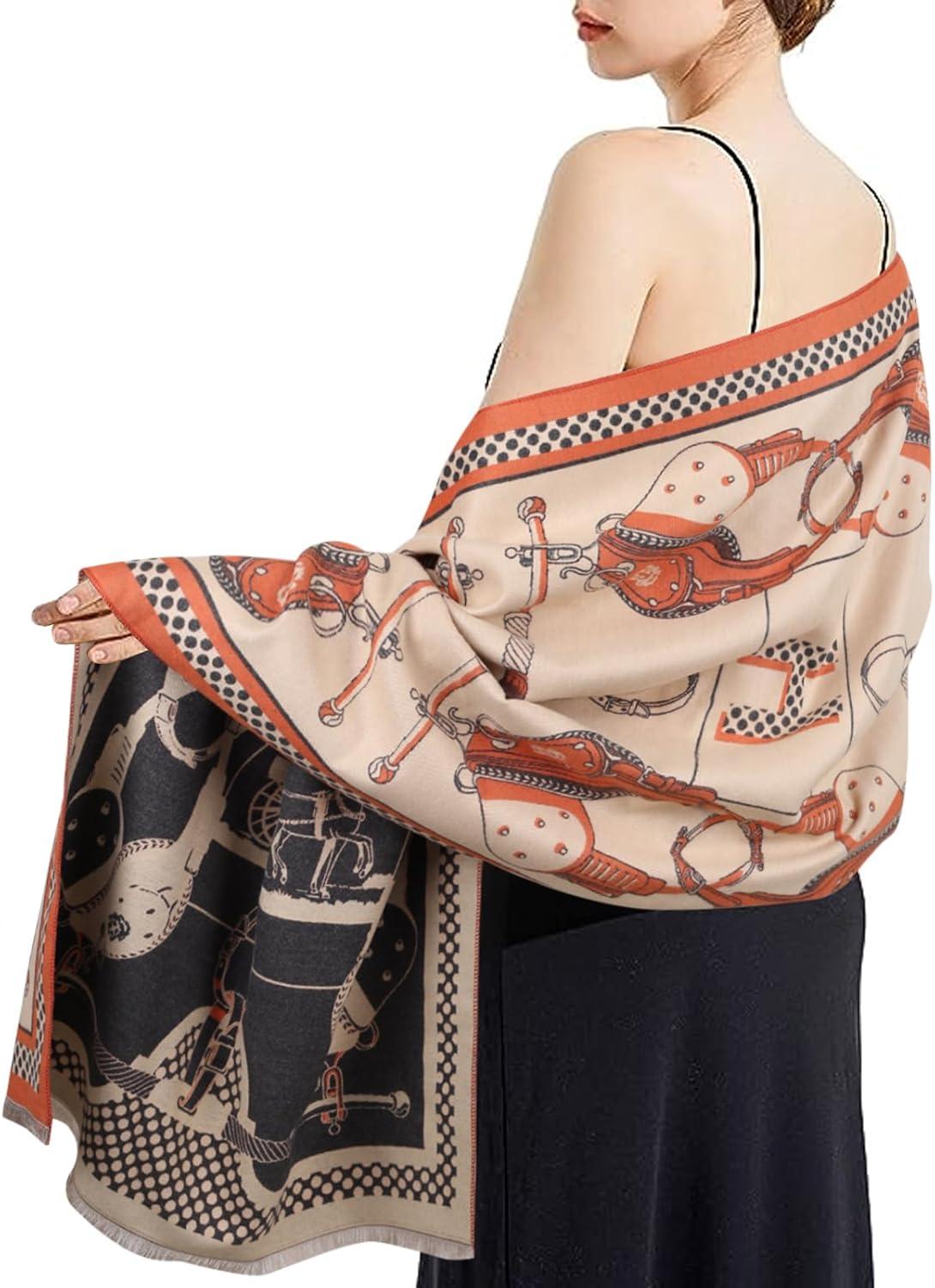 imageEXTREE Scarfs for Women Pashmina Silky Shawl Wrap for Evening Dressing Blanket Open Front Poncho CapeBeige 0ne