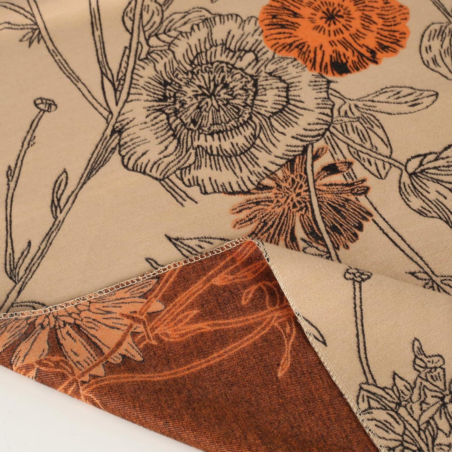 imageEXTREE Scarfs for Women Pashmina Silky Shawl Wrap for Evening Dressing Blanket Open Front Poncho CapeBeige Peony