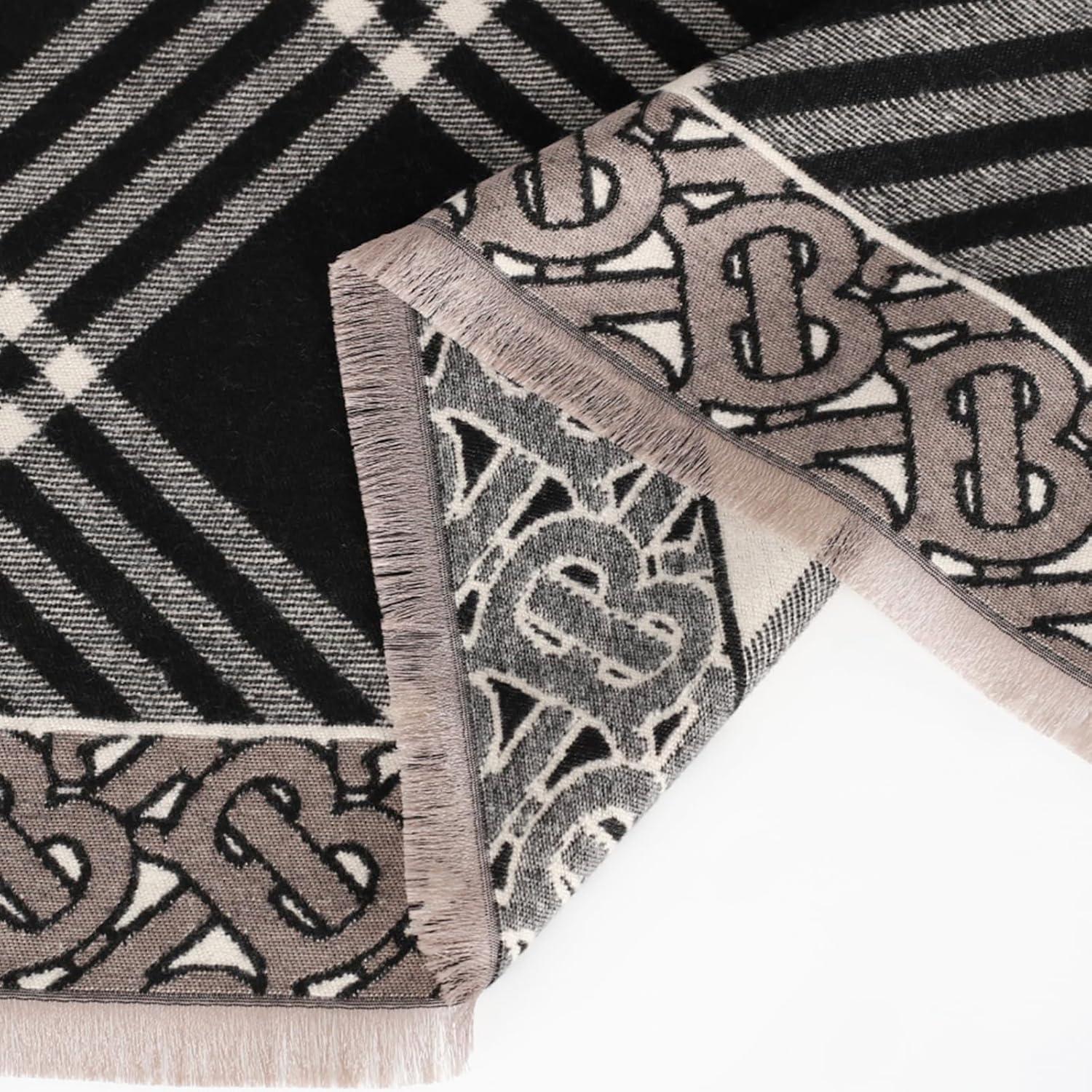 imageEXTREE Scarfs for Women Pashmina Silky Shawl Wrap for Evening Dressing Blanket Open Front Poncho CapeBlack Classic Check