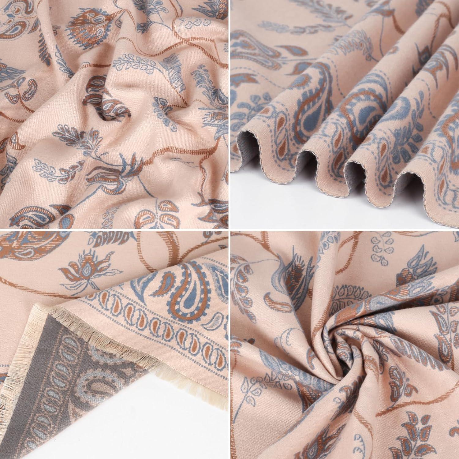 imageEXTREE Scarfs for Women Pashmina Silky Shawl Wrap for Evening Dressing Blanket Open Front Poncho CapeBluebird Pink