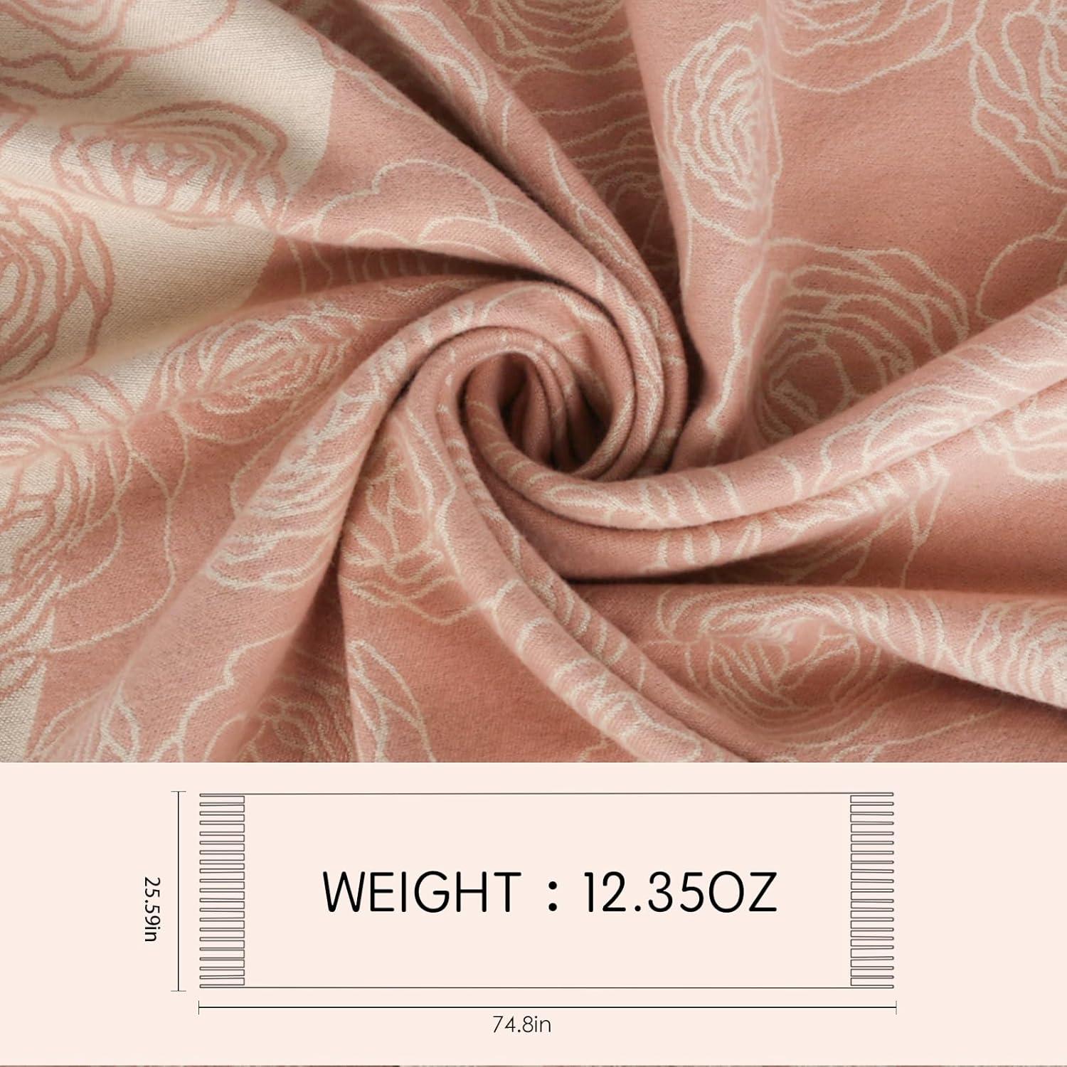 imageEXTREE Scarfs for Women Pashmina Silky Shawl Wrap for Evening Dressing Blanket Open Front Poncho CapeCamellia Powder Coffee