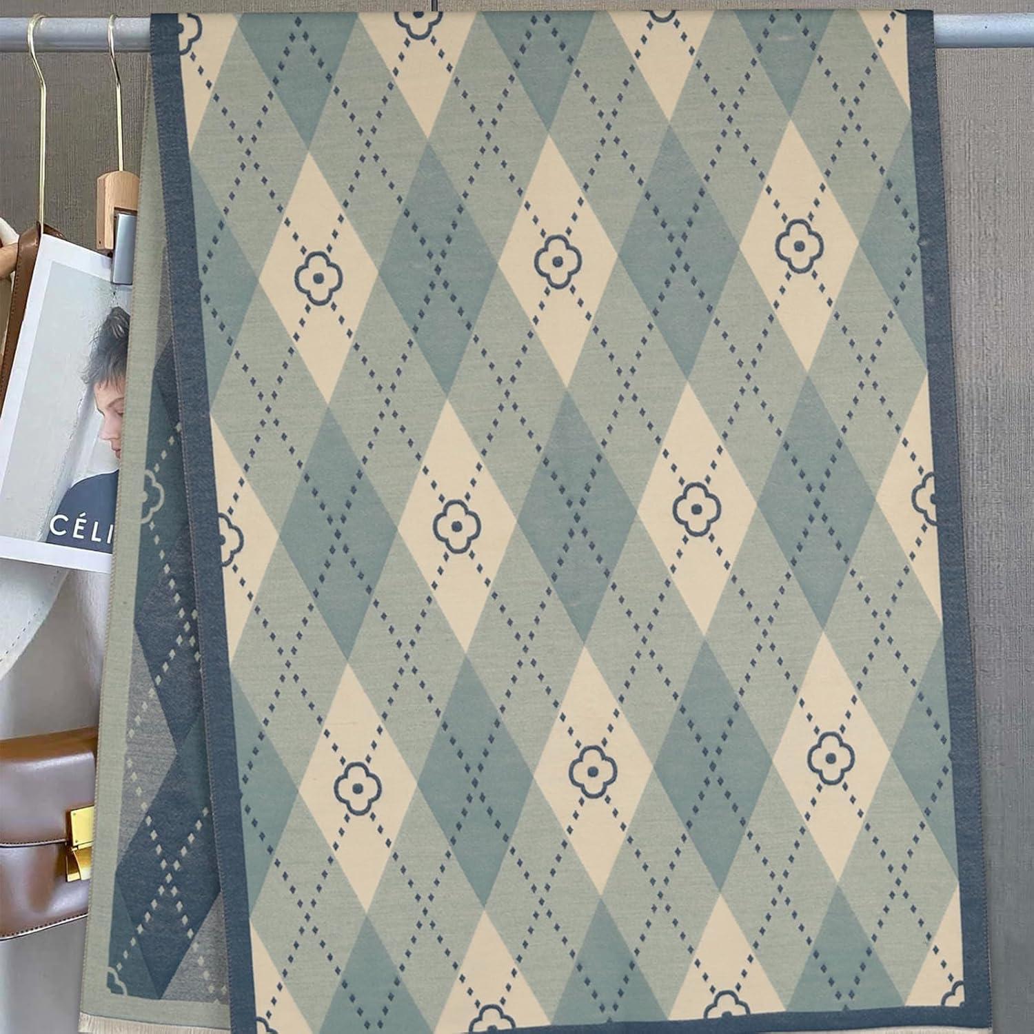 imageEXTREE Scarfs for Women Pashmina Silky Shawl Wrap for Evening Dressing Blanket Open Front Poncho CapeClover Milan