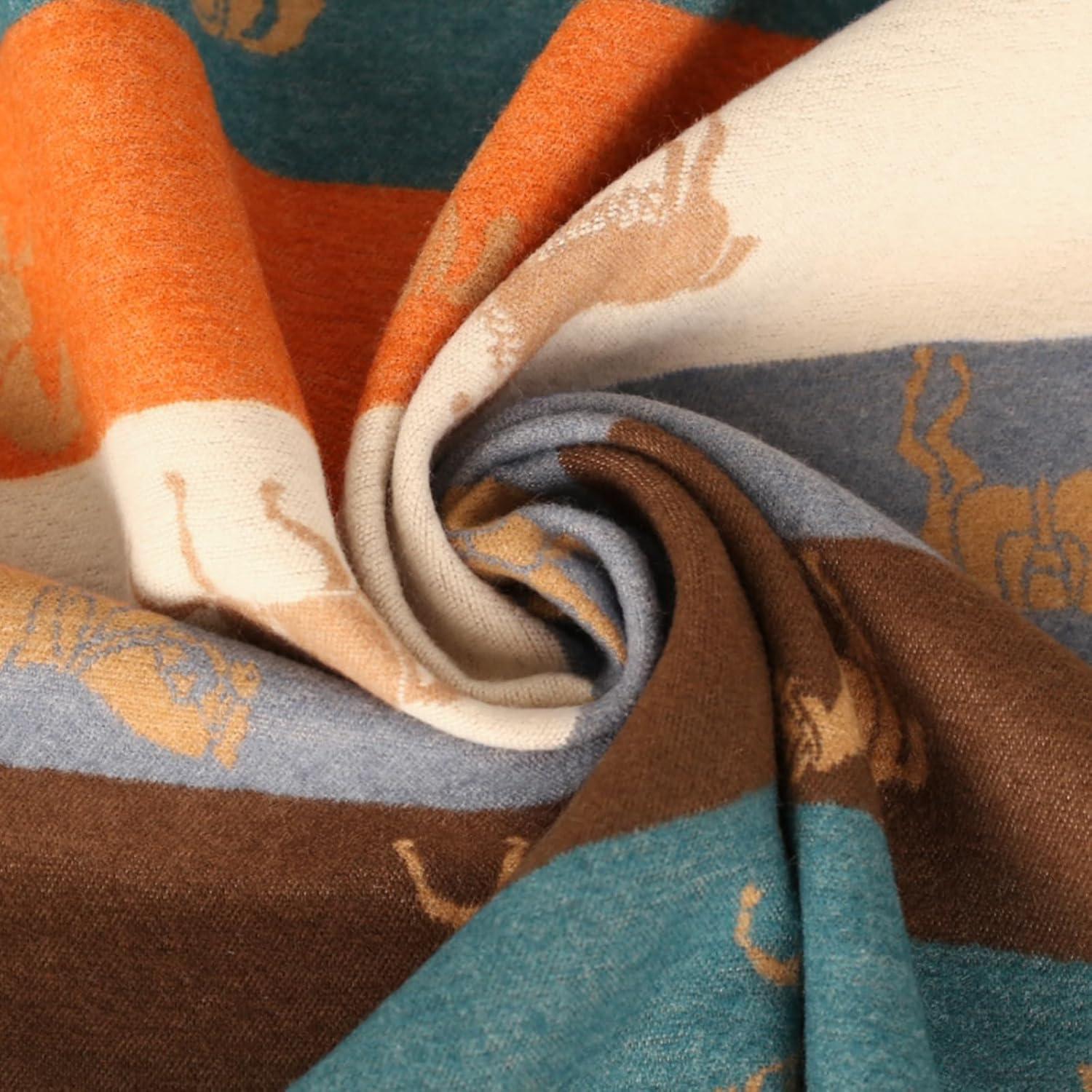 imageEXTREE Scarfs for Women Pashmina Silky Shawl Wrap for Evening Dressing Blanket Open Front Poncho CapeKhaki Pony