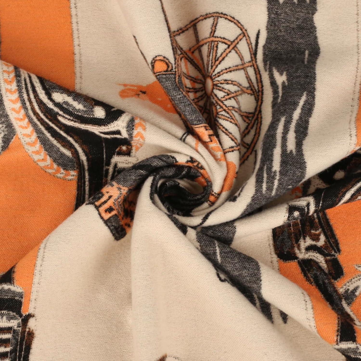 imageEXTREE Scarfs for Women Pashmina Silky Shawl Wrap for Evening Dressing Blanket Open Front Poncho CapeRoman Orange