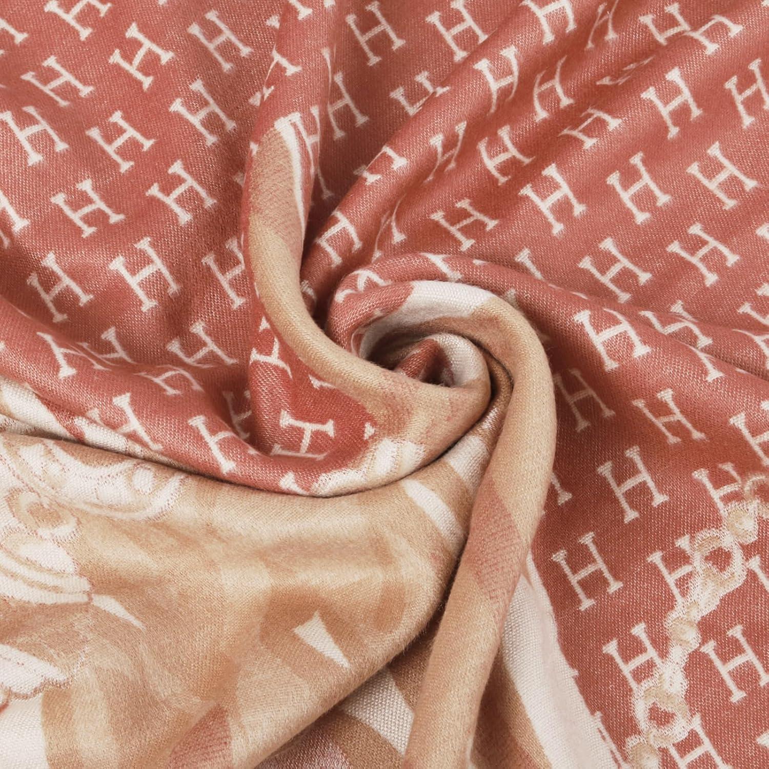 imageEXTREE Women Scarf Pashmina Shawl Wrap for Evening Dressing Blanket Open Front Poncho Cape