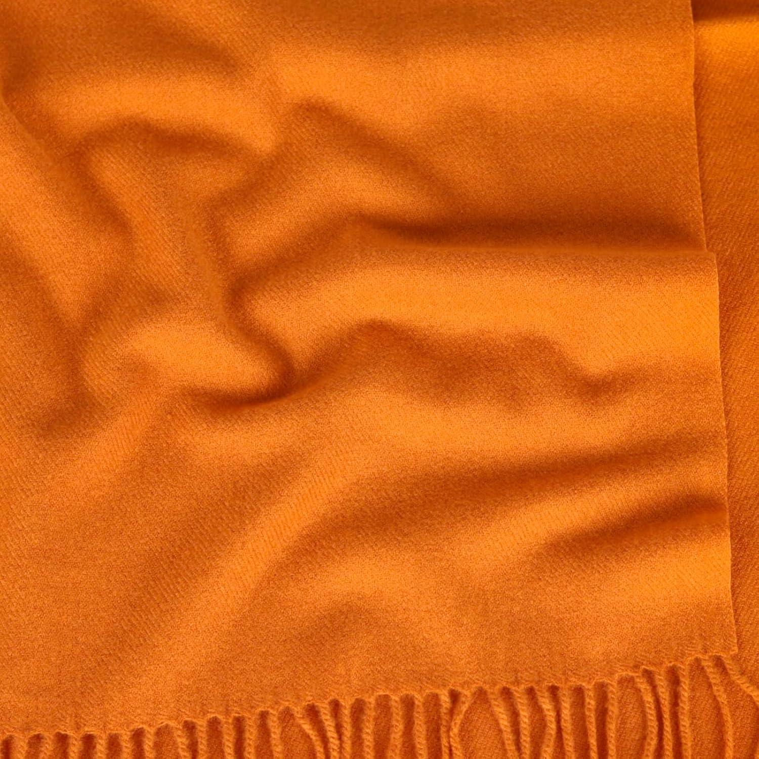 imageEXTREE Women Shawl Wrap Scarf Pashmina Wedding Christmas Birthday Gifts Idea Large Soft StoleType003orange