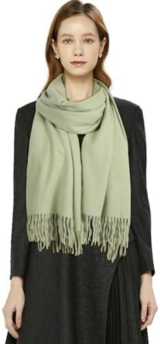 imageEXTREE Women Shawl Wrap Scarf Pashmina Wedding Christmas Birthday Gifts Idea Large Soft StoleType006greenyellow