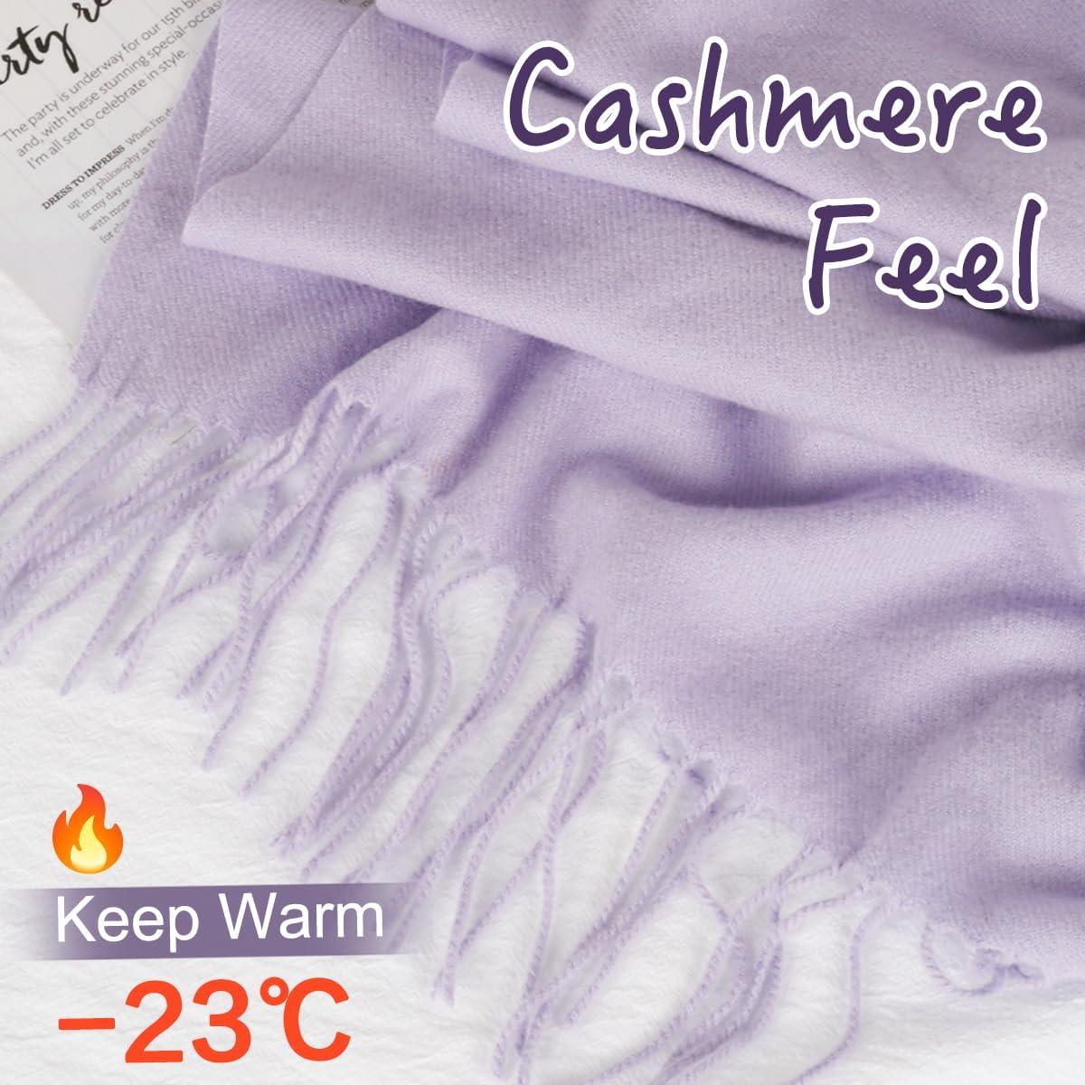 imageEXTREE Women Shawl Wrap Scarf Pashmina Wedding Christmas Birthday Gifts Idea Large Soft StoleType008purple