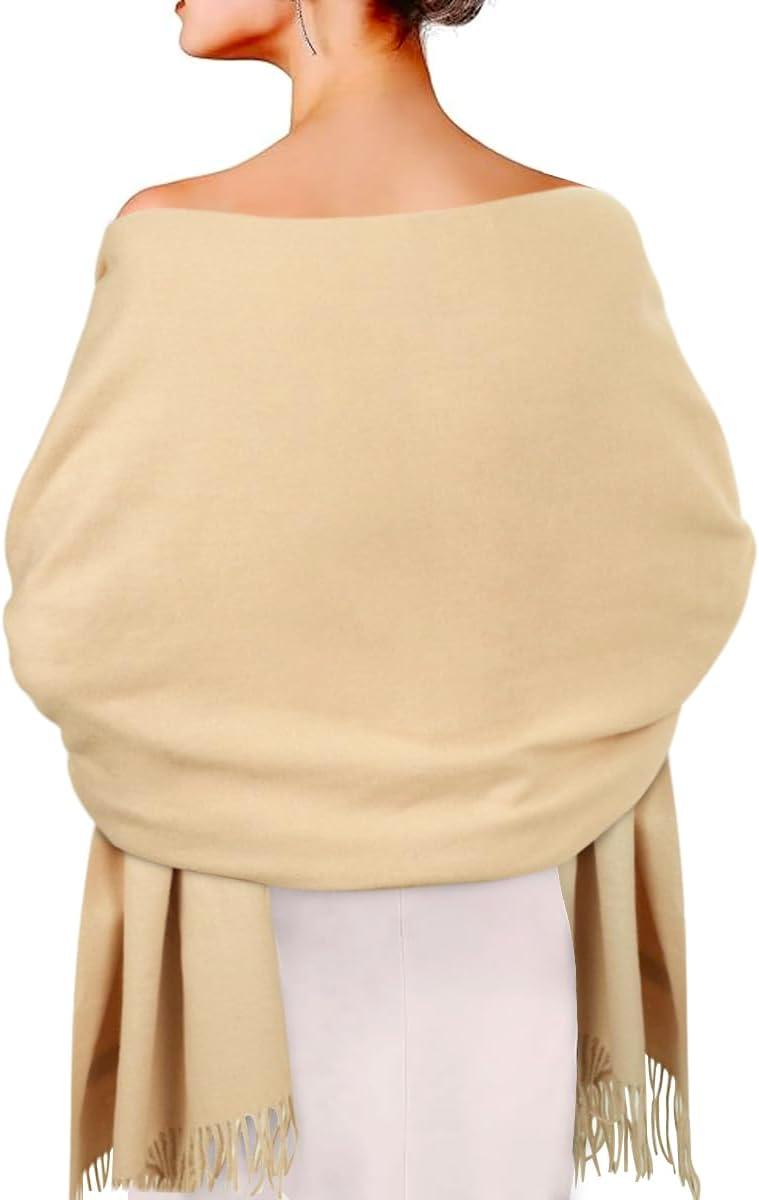imageEXTREE Women Shawl Wrap Scarf Pashmina Wedding Christmas Birthday Gifts Idea Large Soft StoleType011