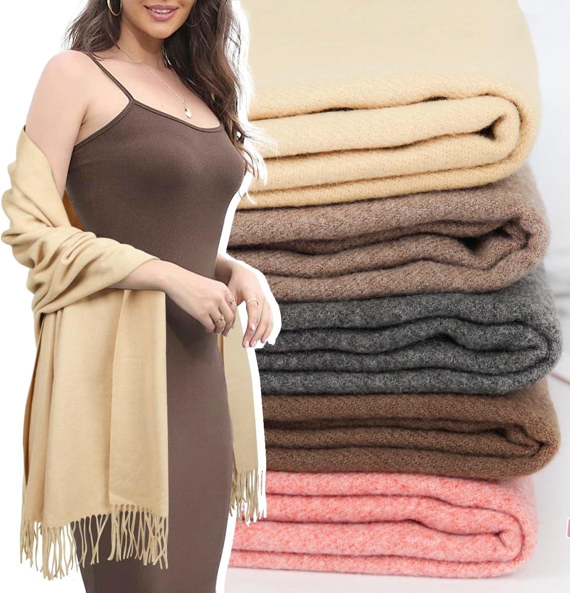 imageEXTREE Women Shawl Wrap Scarf Pashmina Wedding Christmas Birthday Gifts Idea Large Soft StoleType011