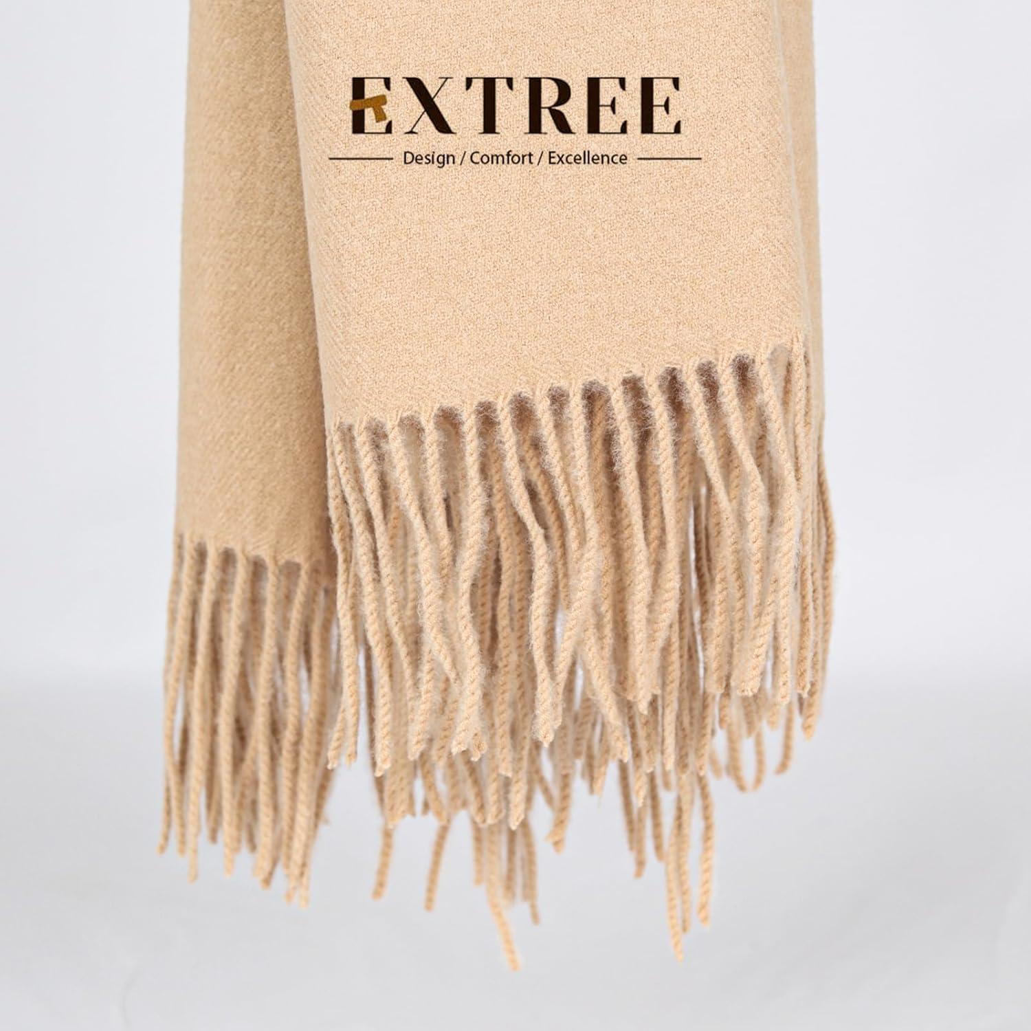 imageEXTREE Women Shawl Wrap Scarf Pashmina Wedding Christmas Birthday Gifts Idea Large Soft StoleType015