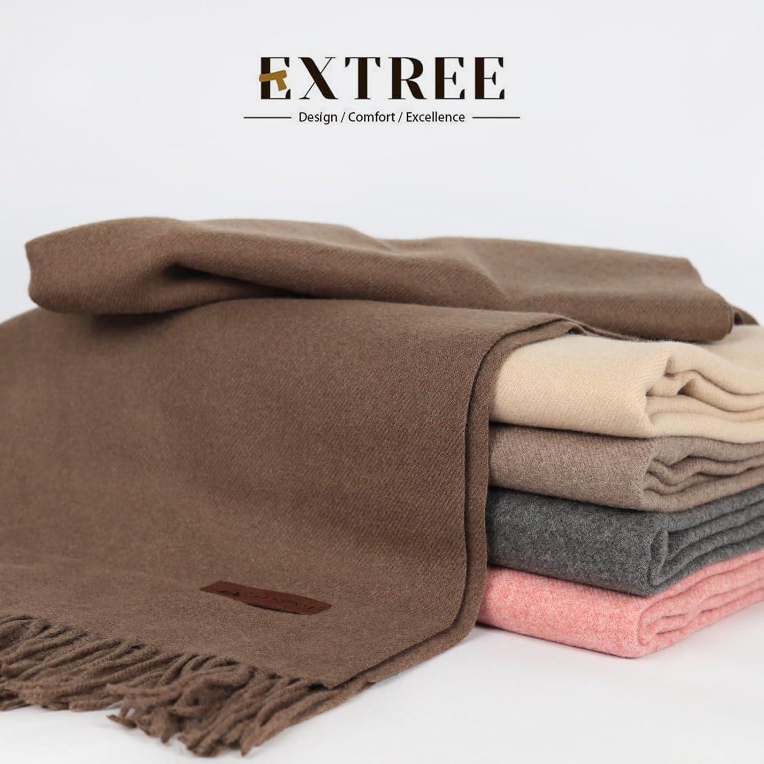 imageEXTREE Women Shawl Wrap Scarf Pashmina Wedding Christmas Birthday Gifts Idea Large Soft StoleType016