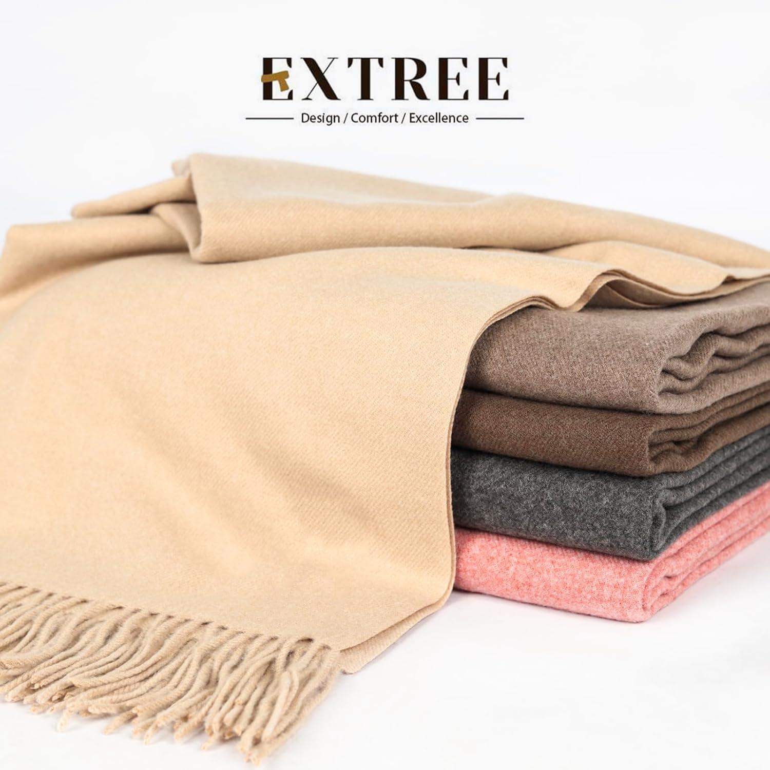 imageEXTREE Women Shawl Wrap Scarf Pashmina Wedding Christmas Birthday Gifts Idea Large Soft StoleType017