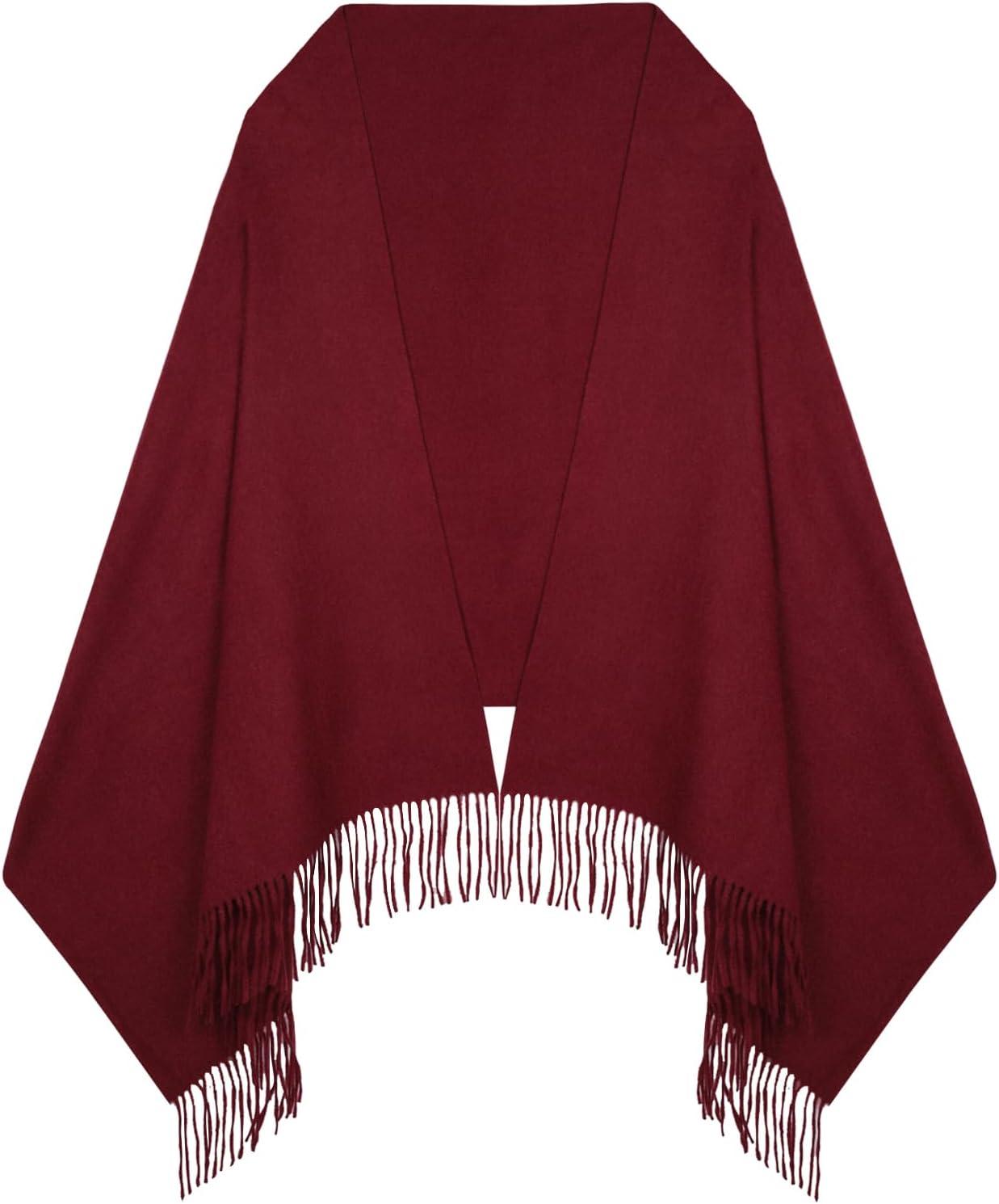 imageEXTREE Women Shawl Wrap Scarf Pashmina Wedding Christmas Birthday Gifts Idea Large Soft StoleType018claret