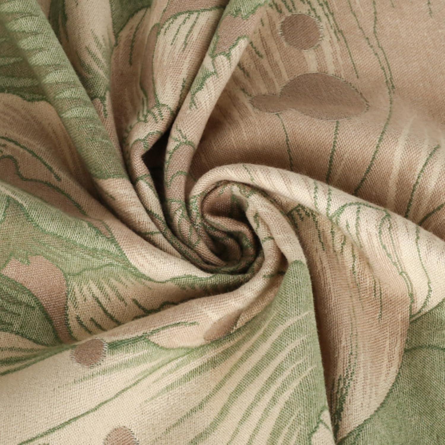 imageEXTREE Womens Scarf Pashmina Shawls and Wraps for Evening Dress Bridesmaid Wedding Bridal Winter Warm Long Large ScarvesDanqing Begonia Green