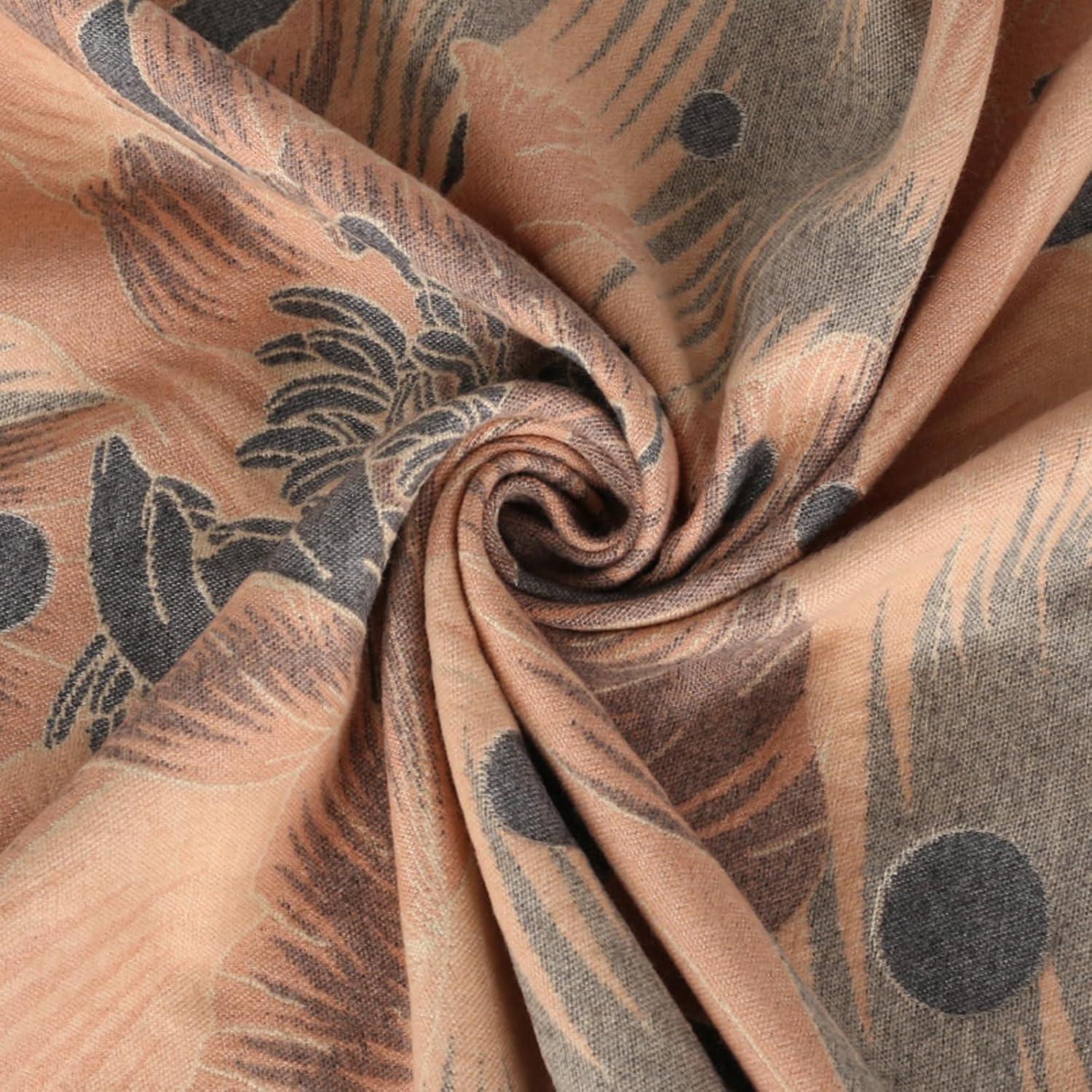 imageEXTREE Womens Scarf Pashmina Shawls and Wraps for Evening Dress Bridesmaid Wedding Bridal Winter Warm Long Large ScarvesDanqing Begonia Pink