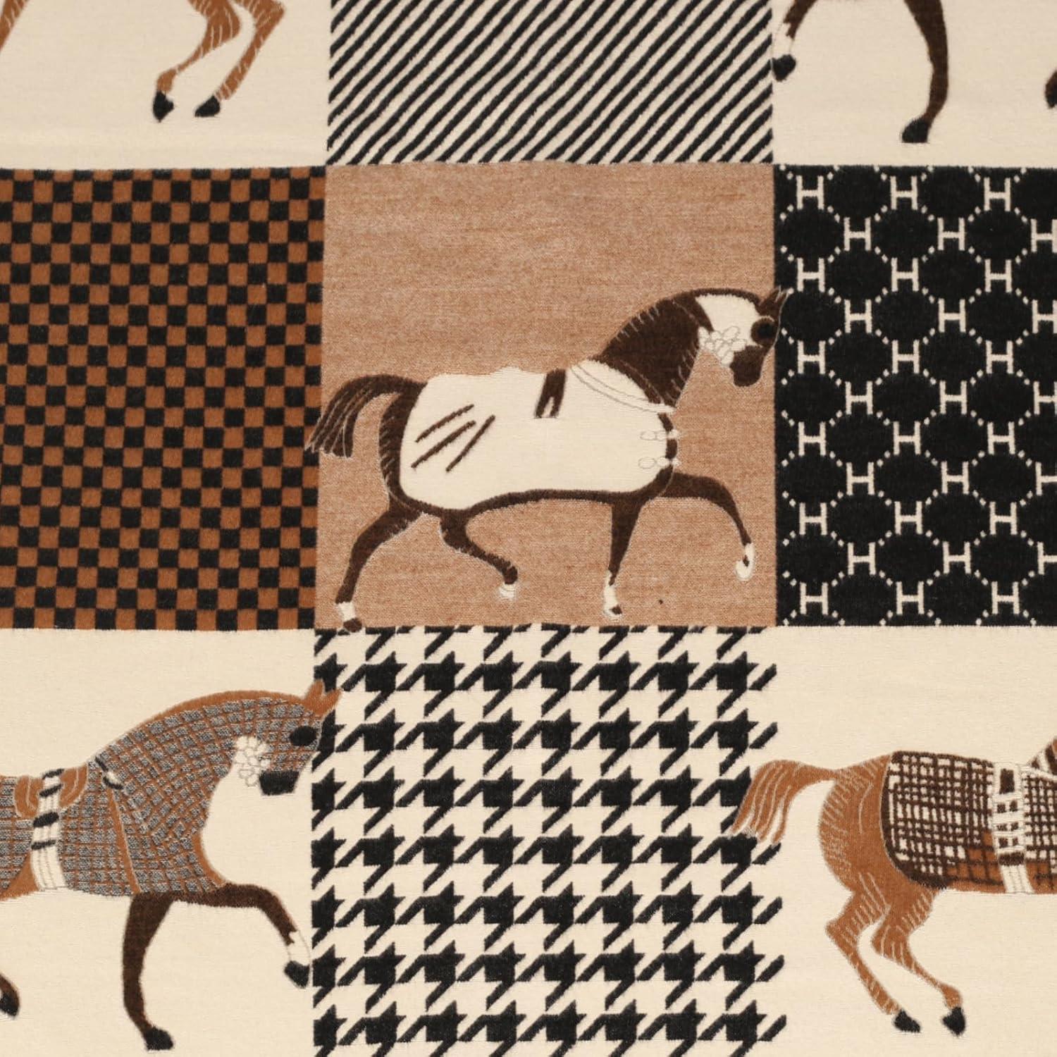 imageEXTREE Womens Scarf Pashmina Shawls and Wraps for Evening Dress Bridesmaid Wedding Bridal Winter Warm Long Large ScarvesHoundstooth H Horse Black Coffee